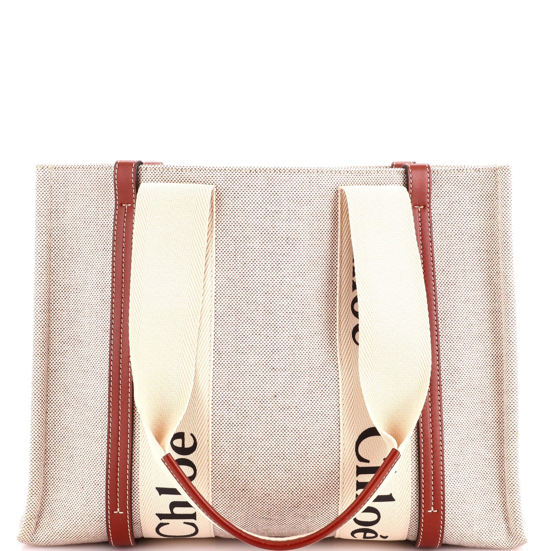 Woody leather tote