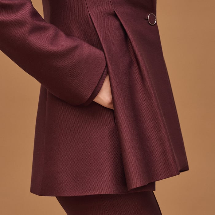 Rouge Bordeaux Wraparound Suit Jacket