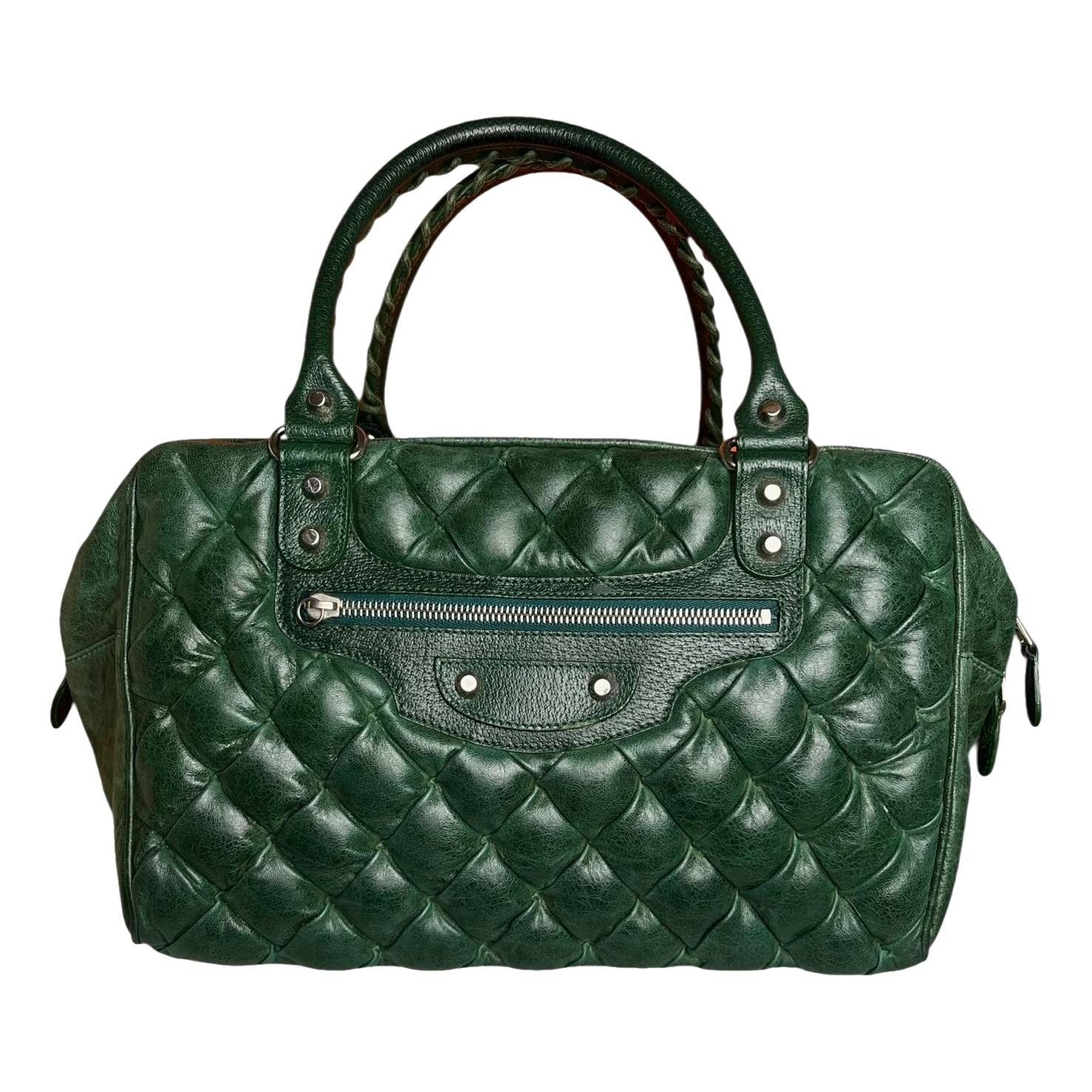 City leather handbag