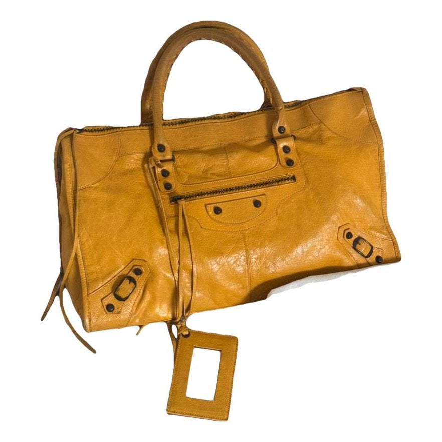 Work leather handbag