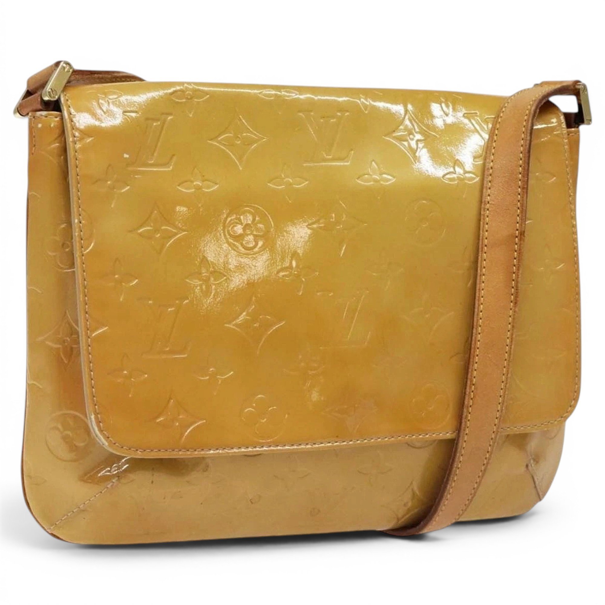 Patent leather handbag