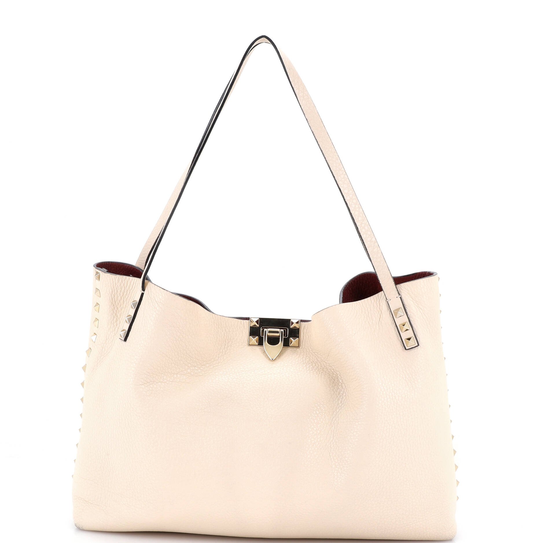 Valentino Garavani Rockstud Convertible Flip Lock Tote Leather Medium