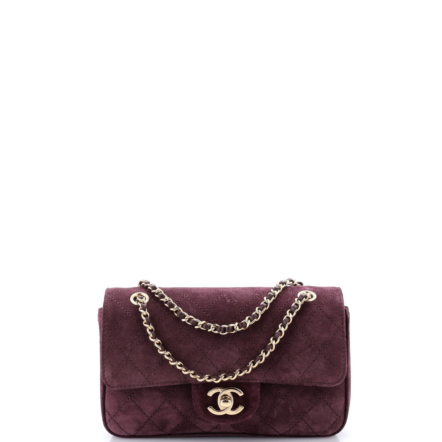 Souplissimo Maxi Flap Bag Quilted Suede Mini