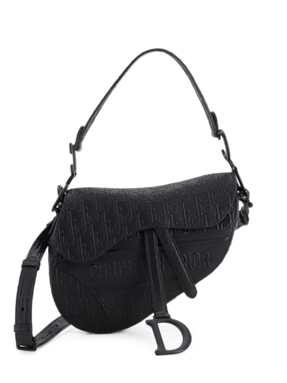 Saddle Handbag Oblique Embossed Calfskin Medium shoulder bag
