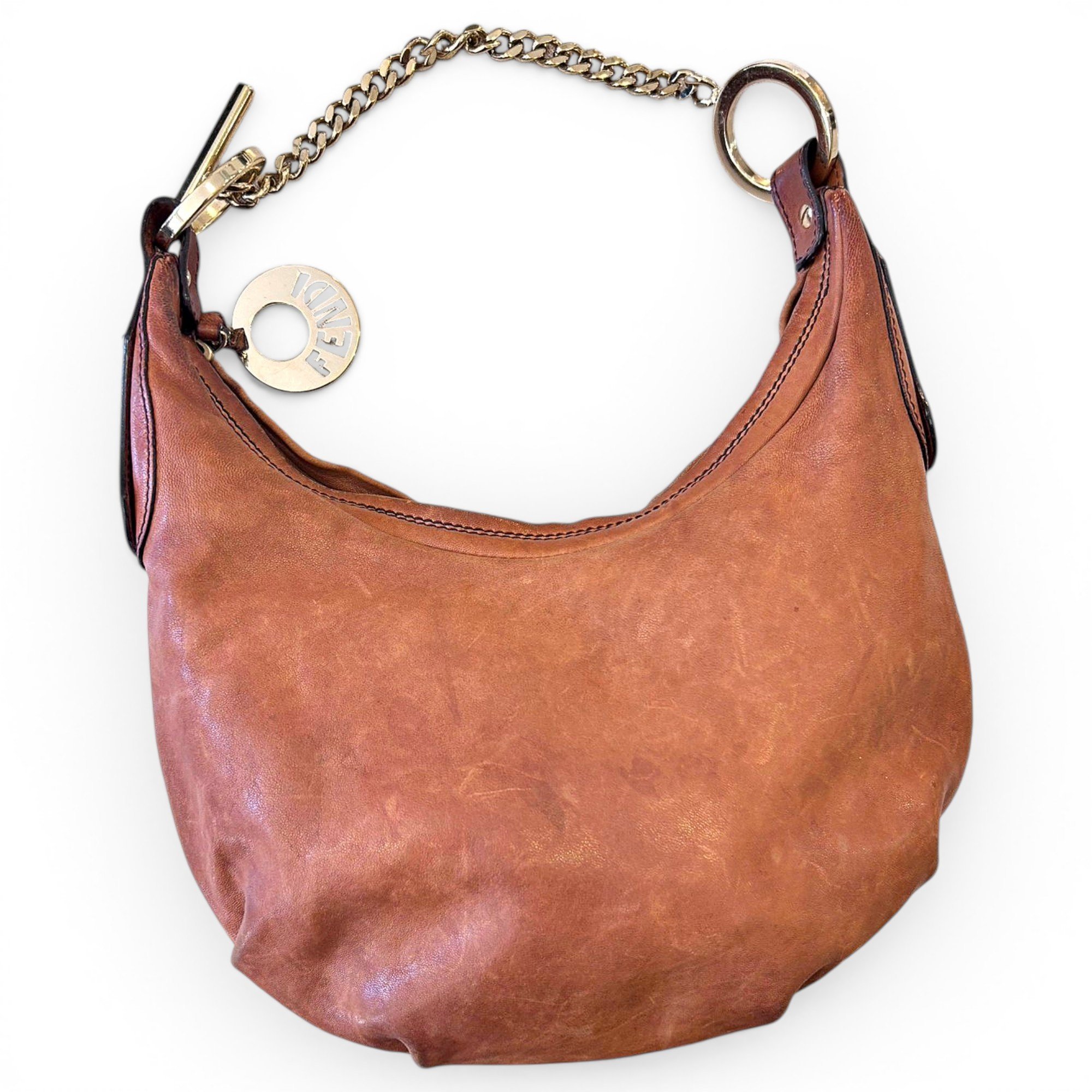 Leather clutch bag