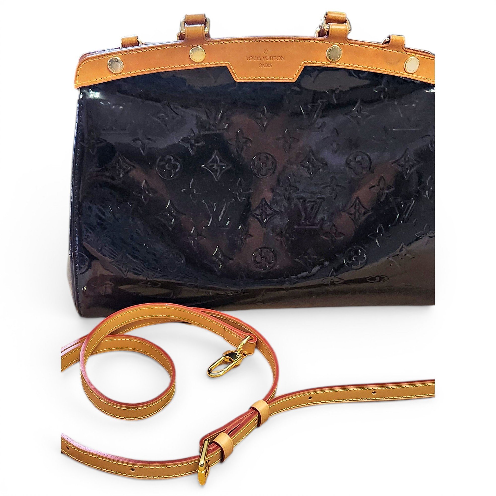 Brera patent leather crossbody bag