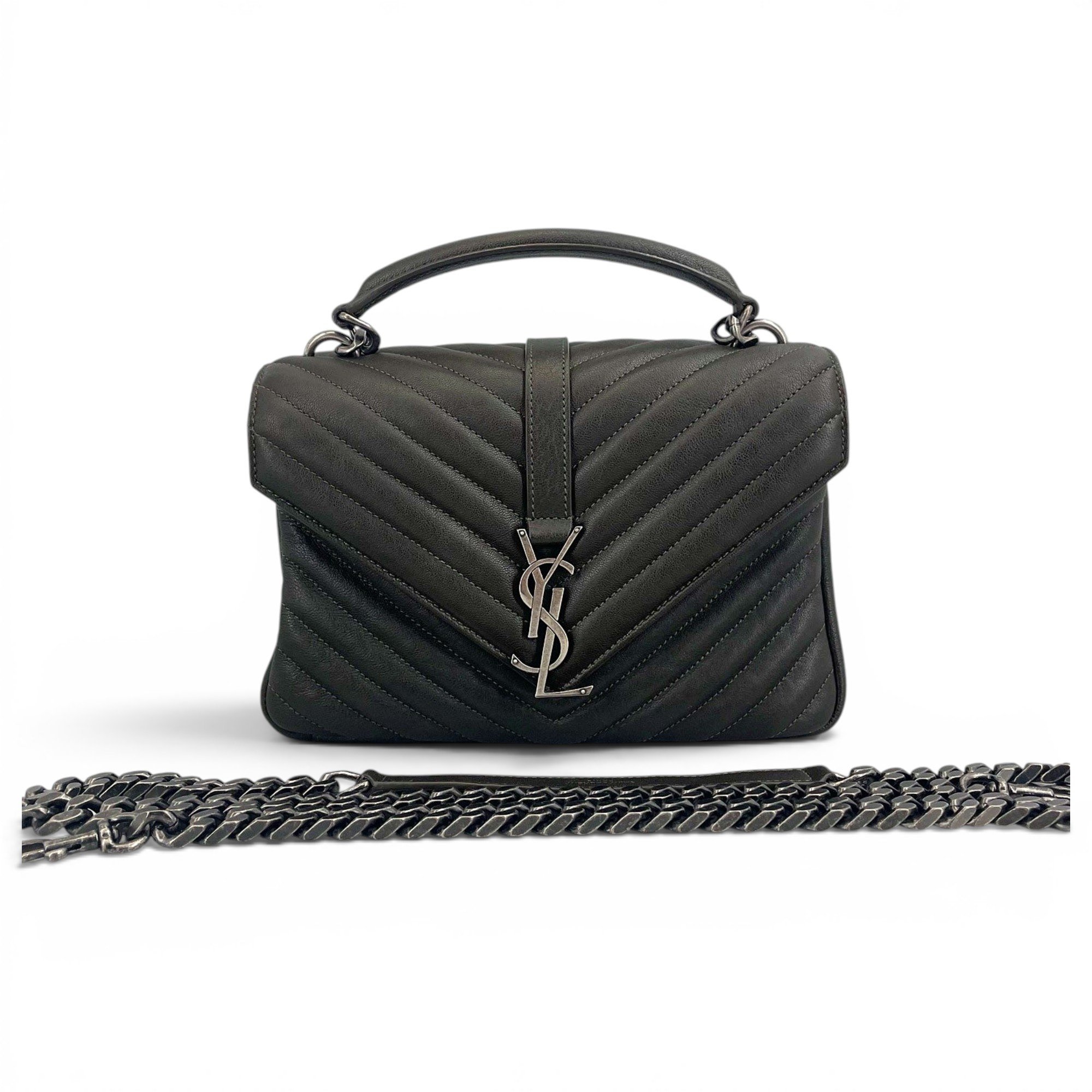 Collége monogramme leather handbag