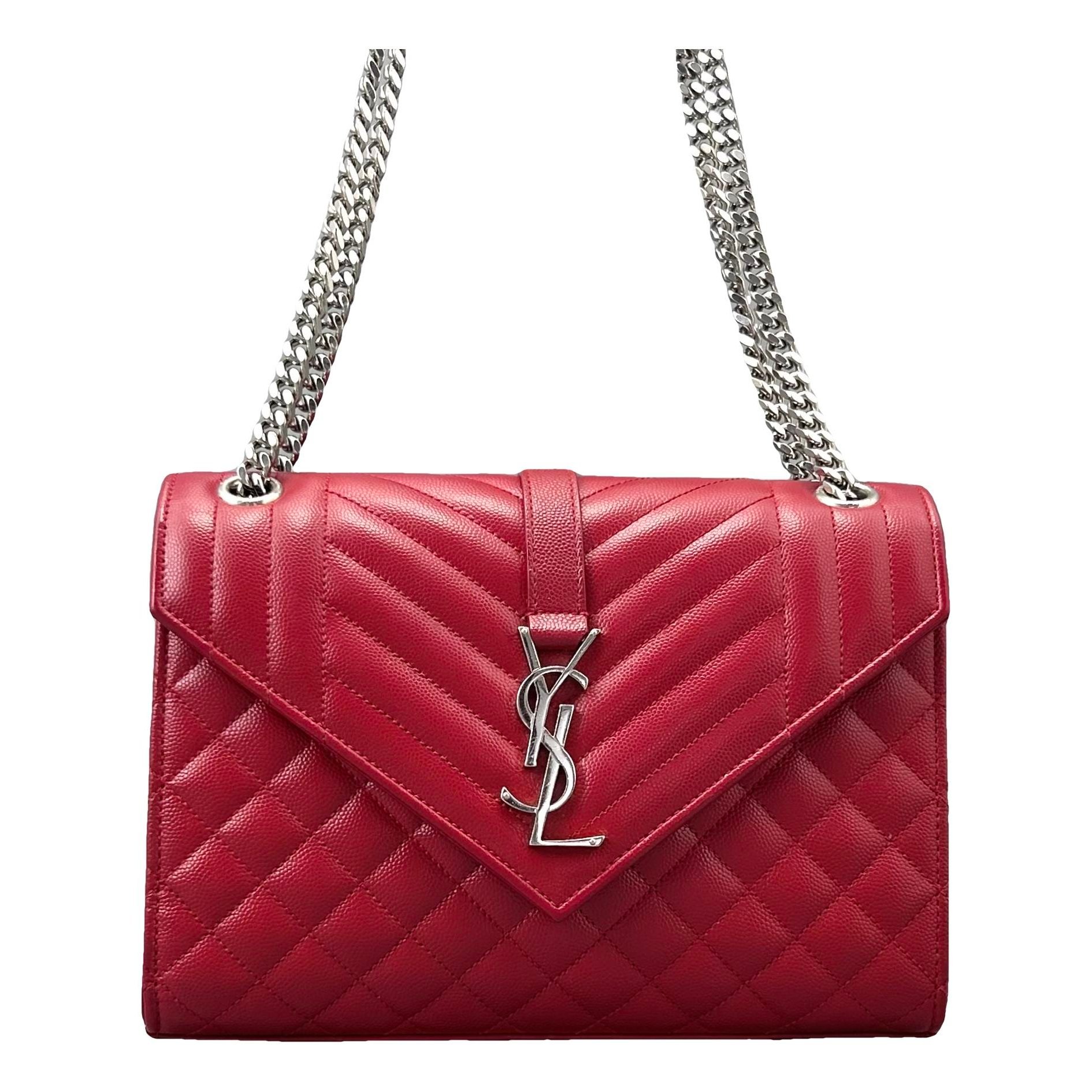 Envelope leather handbag