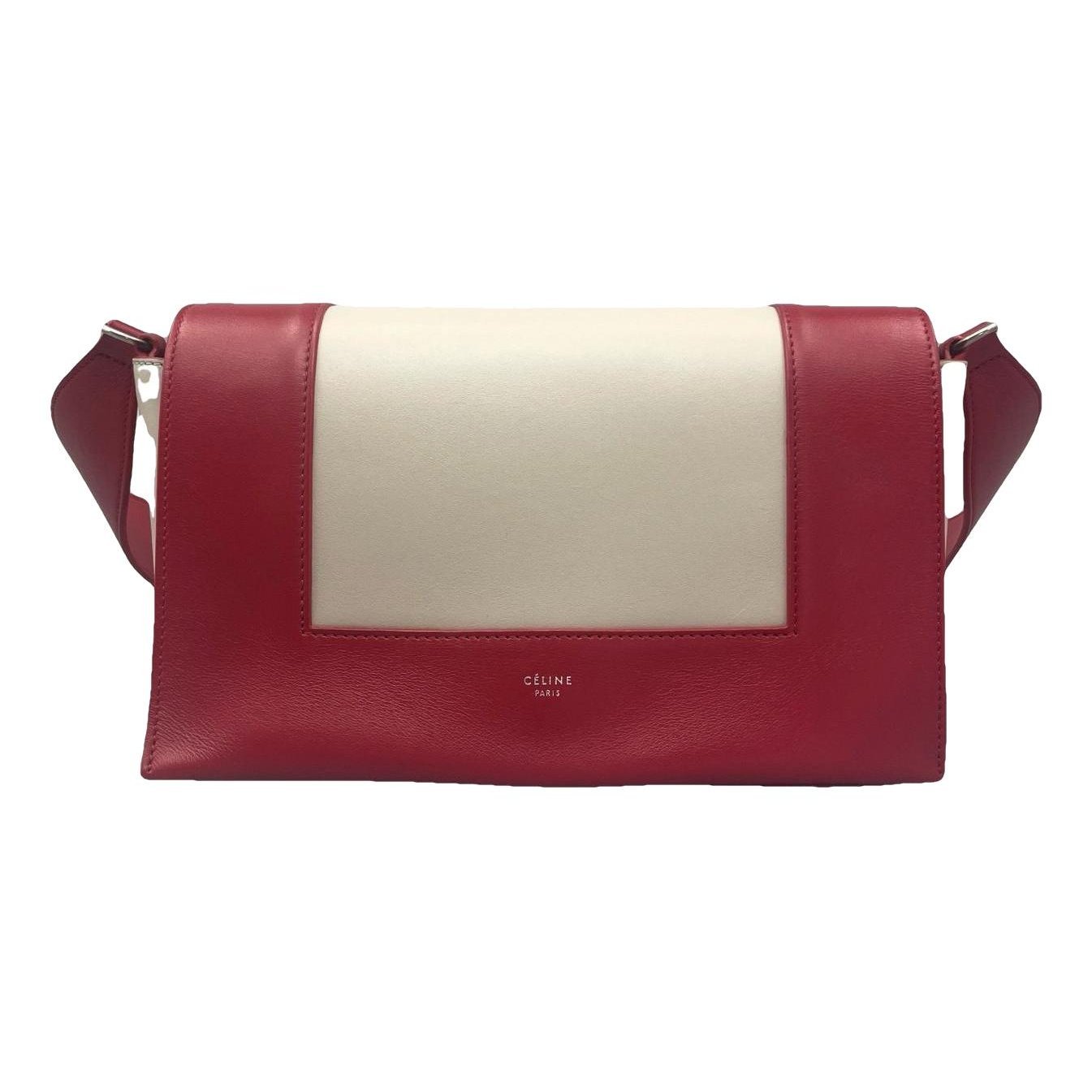 Frame leather handbag