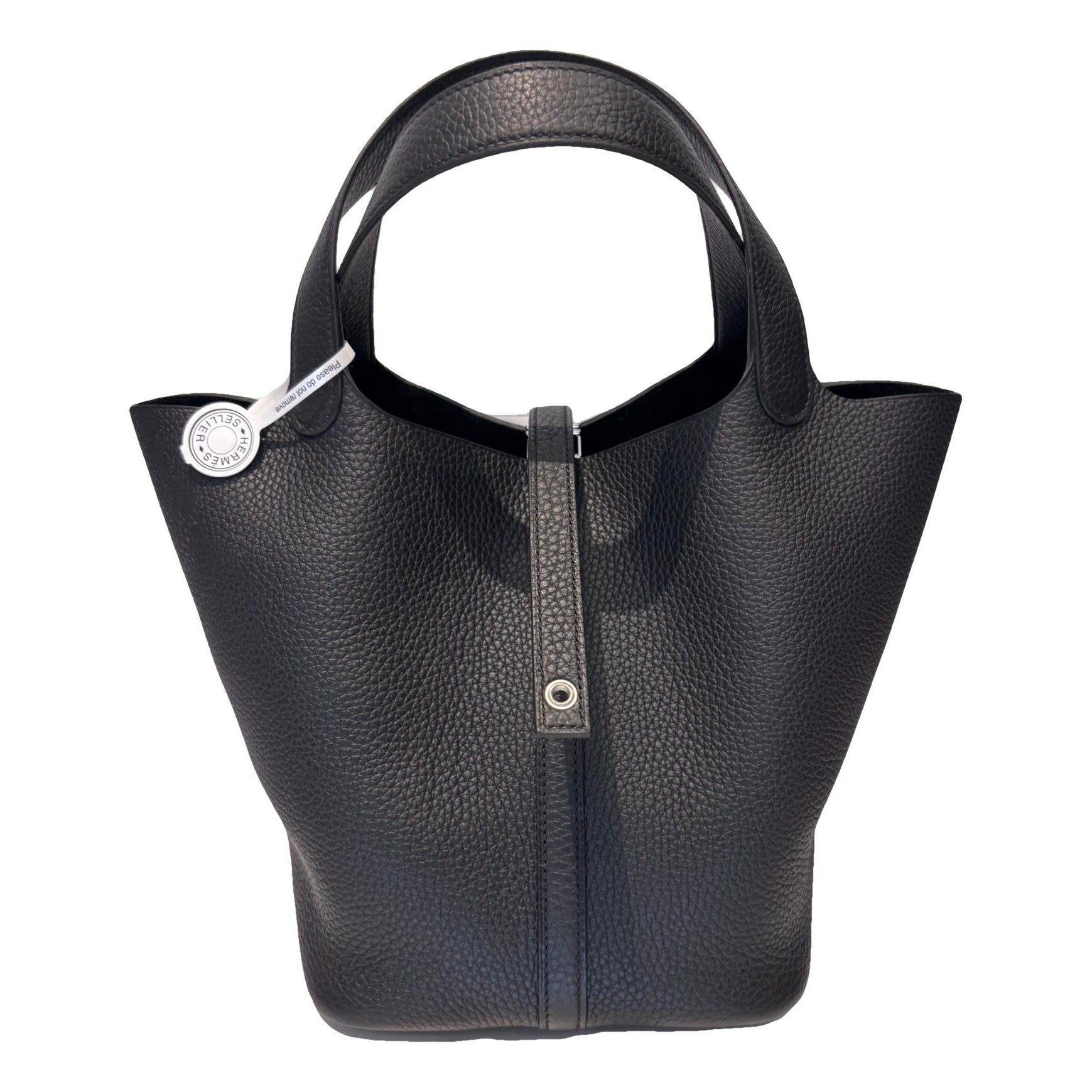 Picotin leather tote