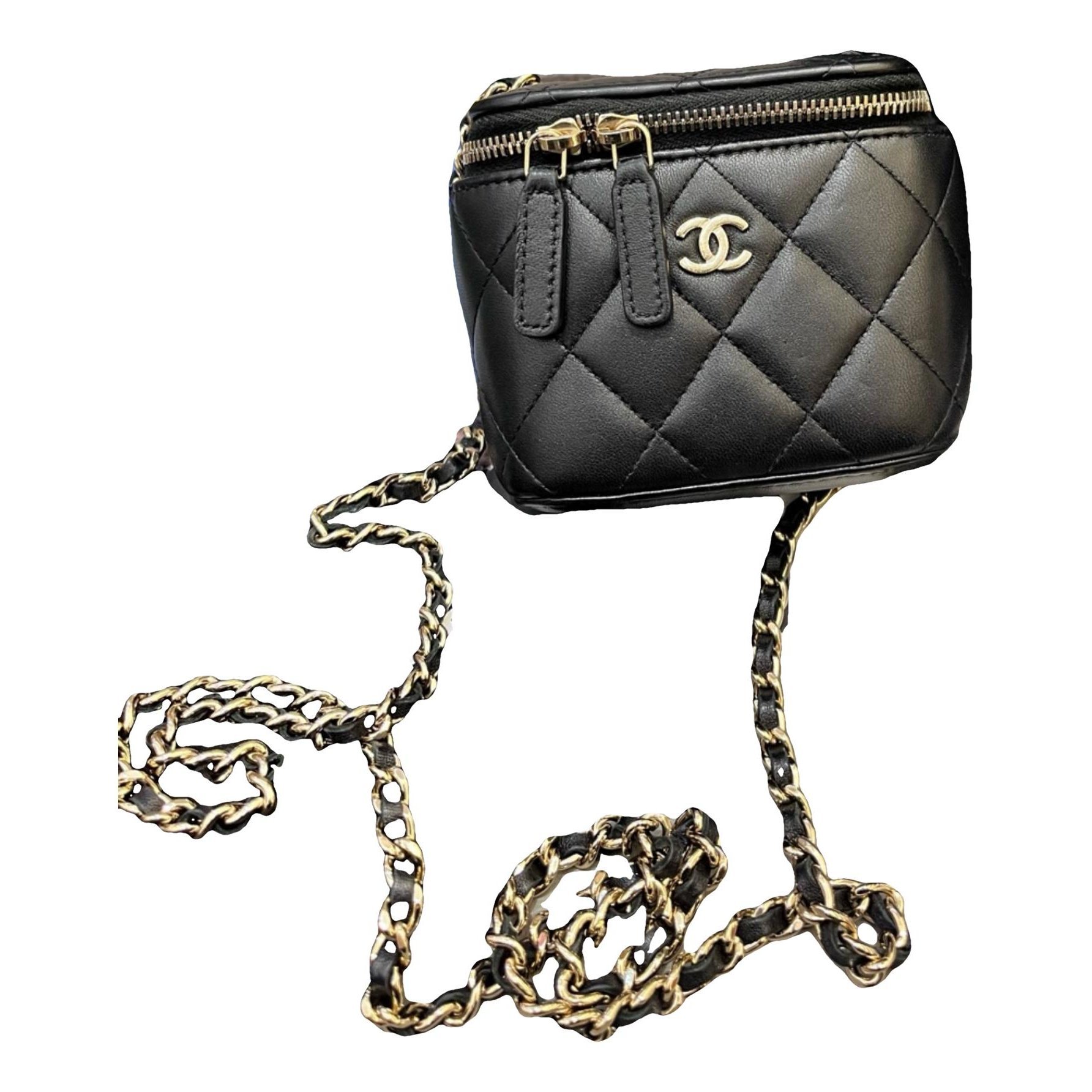 Trendy CC Vanity leather handbag