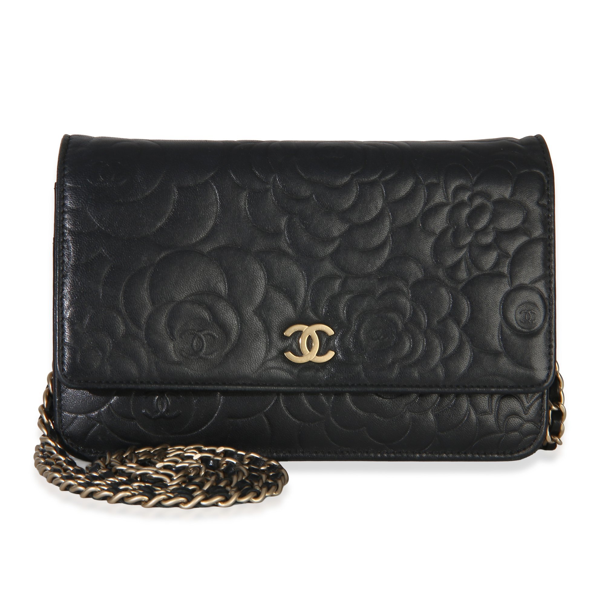 Wallet On Chain leather handbag