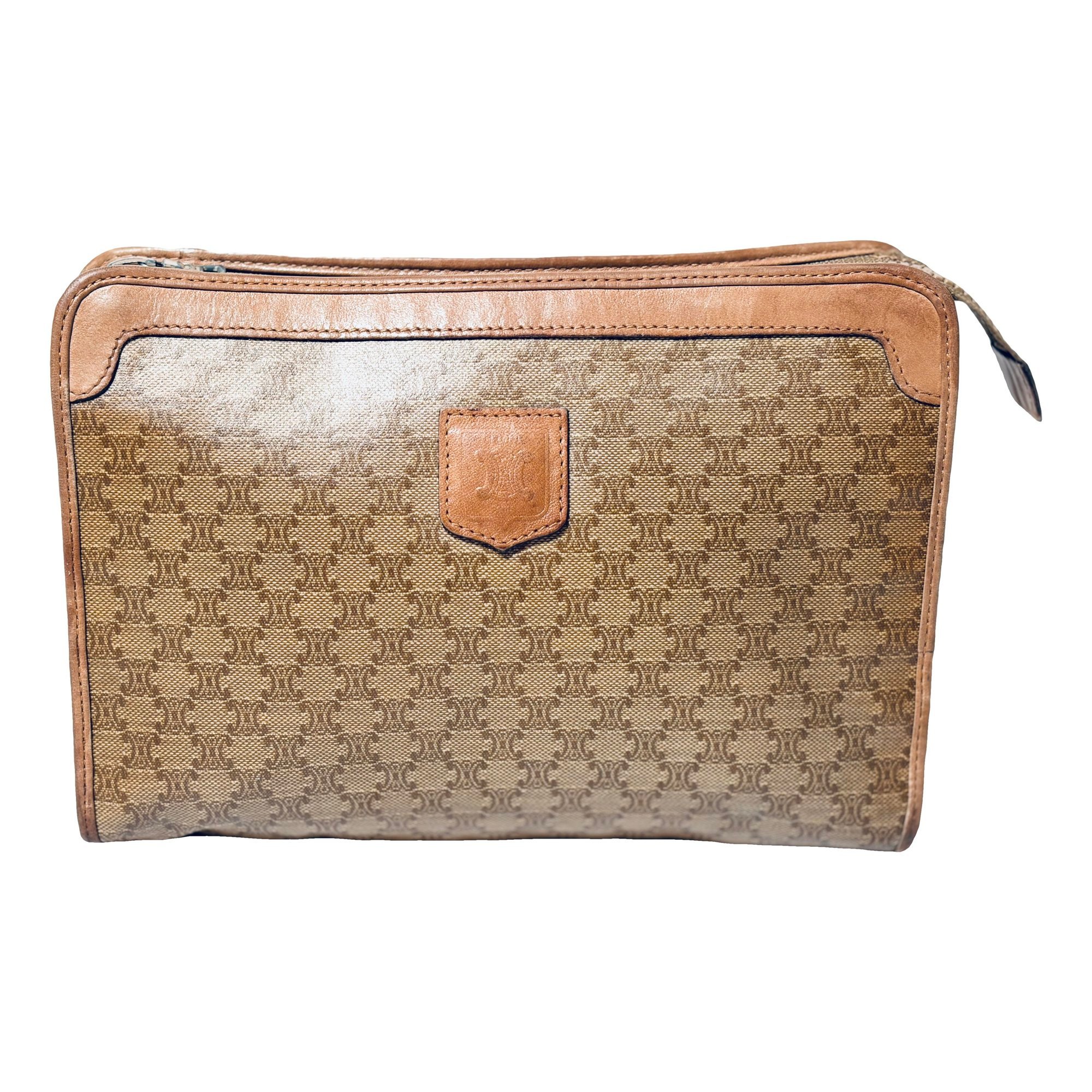 Leather clutch bag