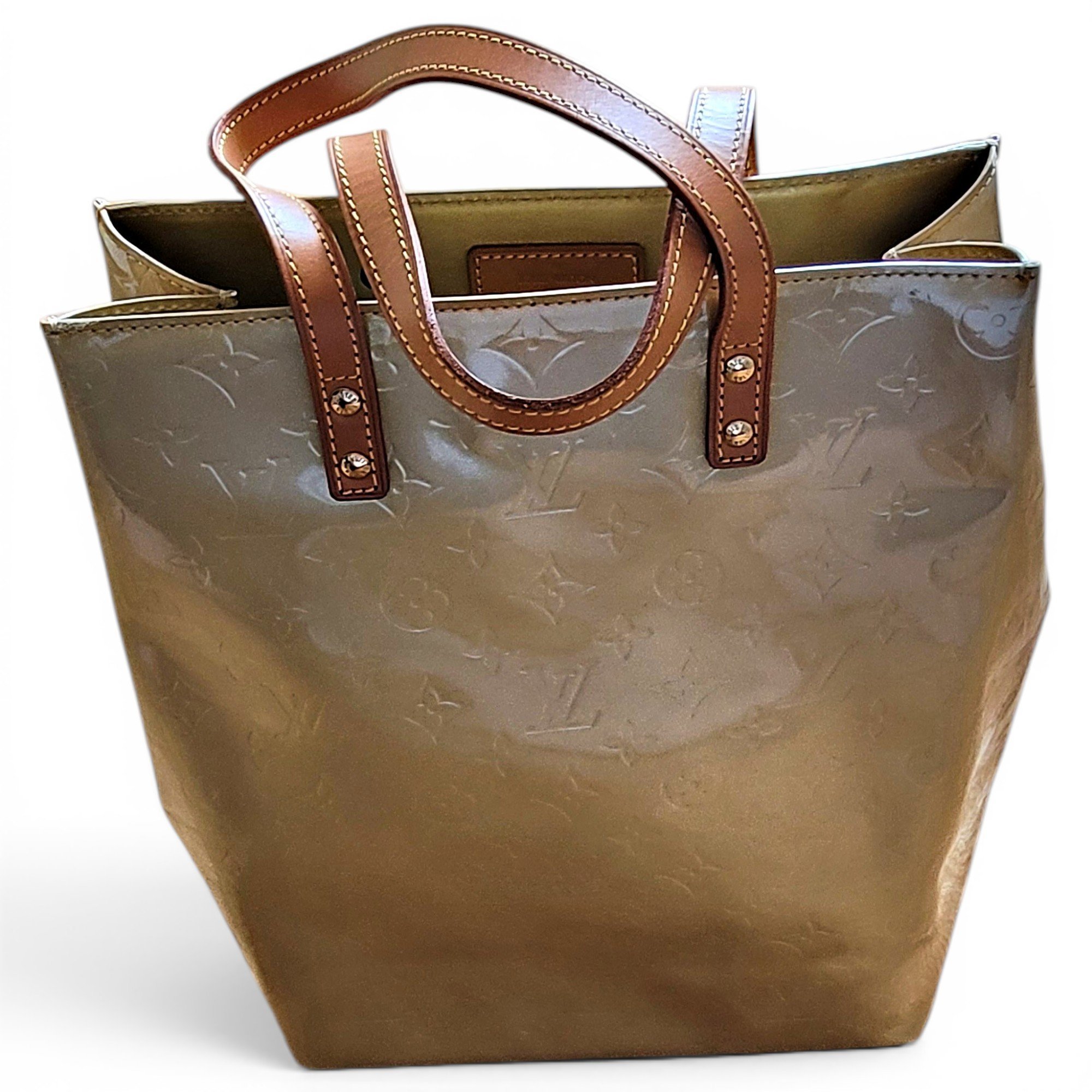 Reade patent leather handbag