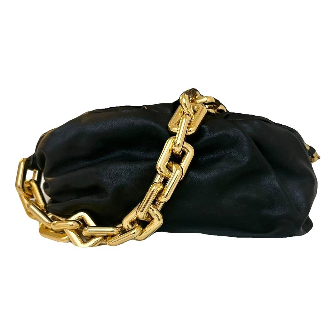 Chain Pouch leather clutch bag