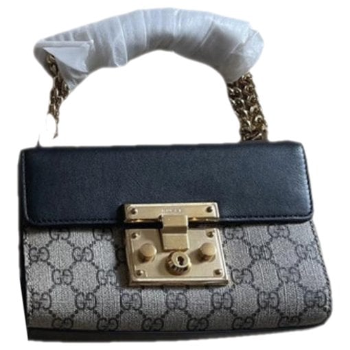 Padlock leather handbag