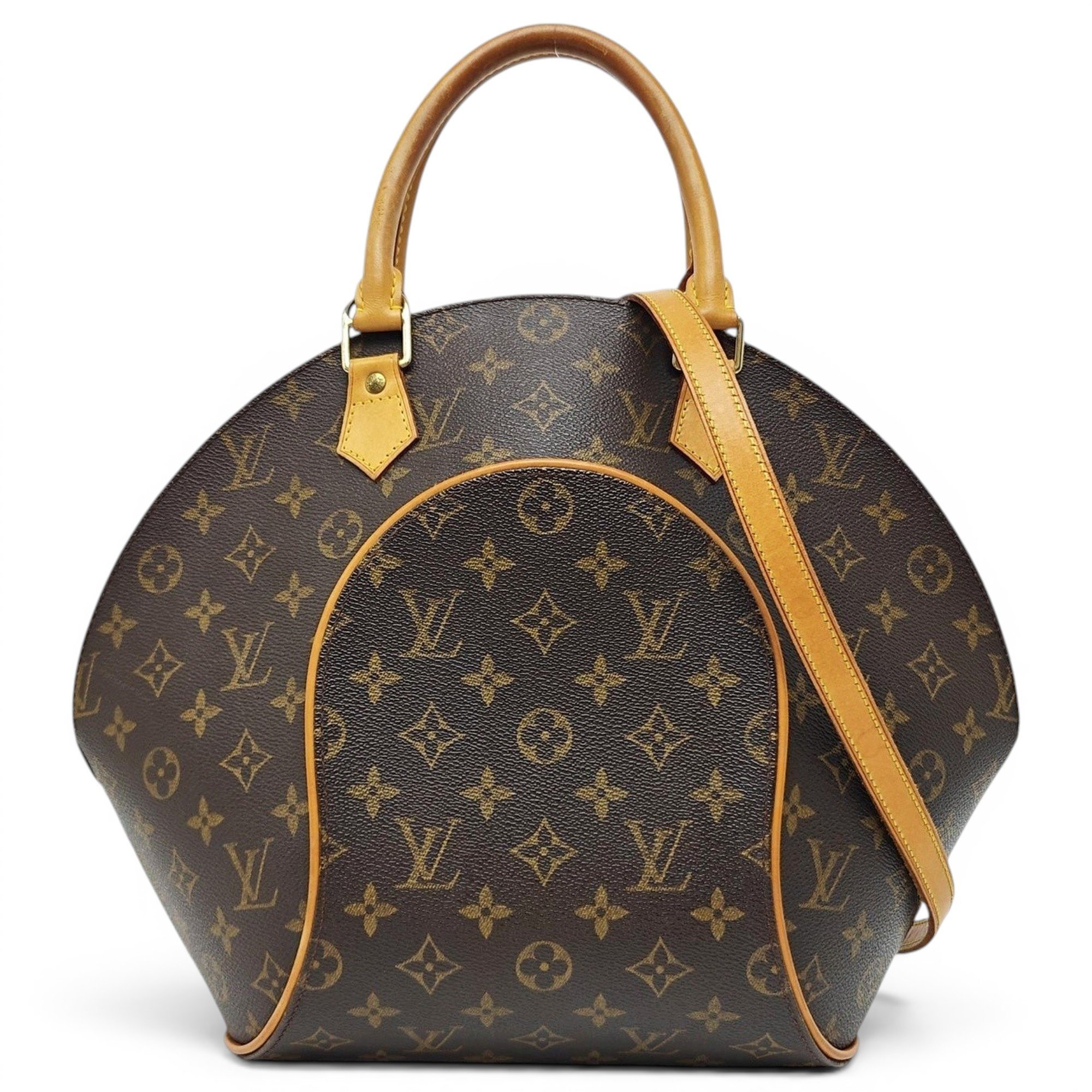 Ellipse leather handbag