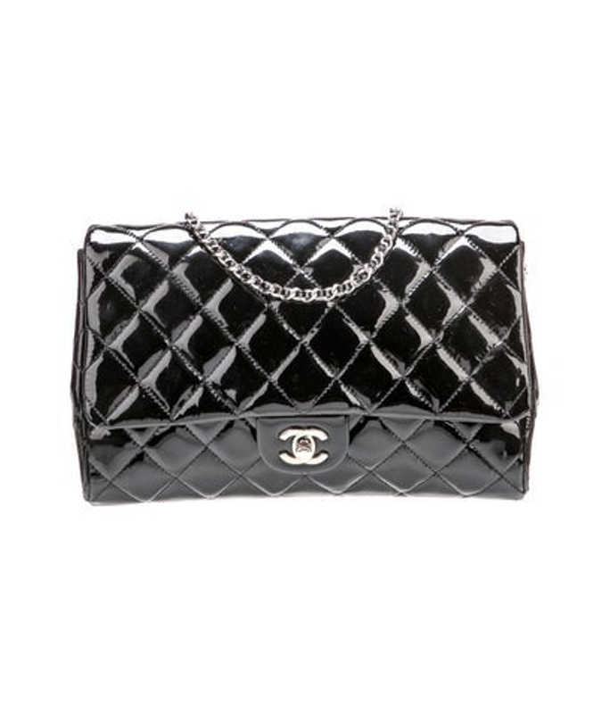 Chanel Patent New Clutch W Chain