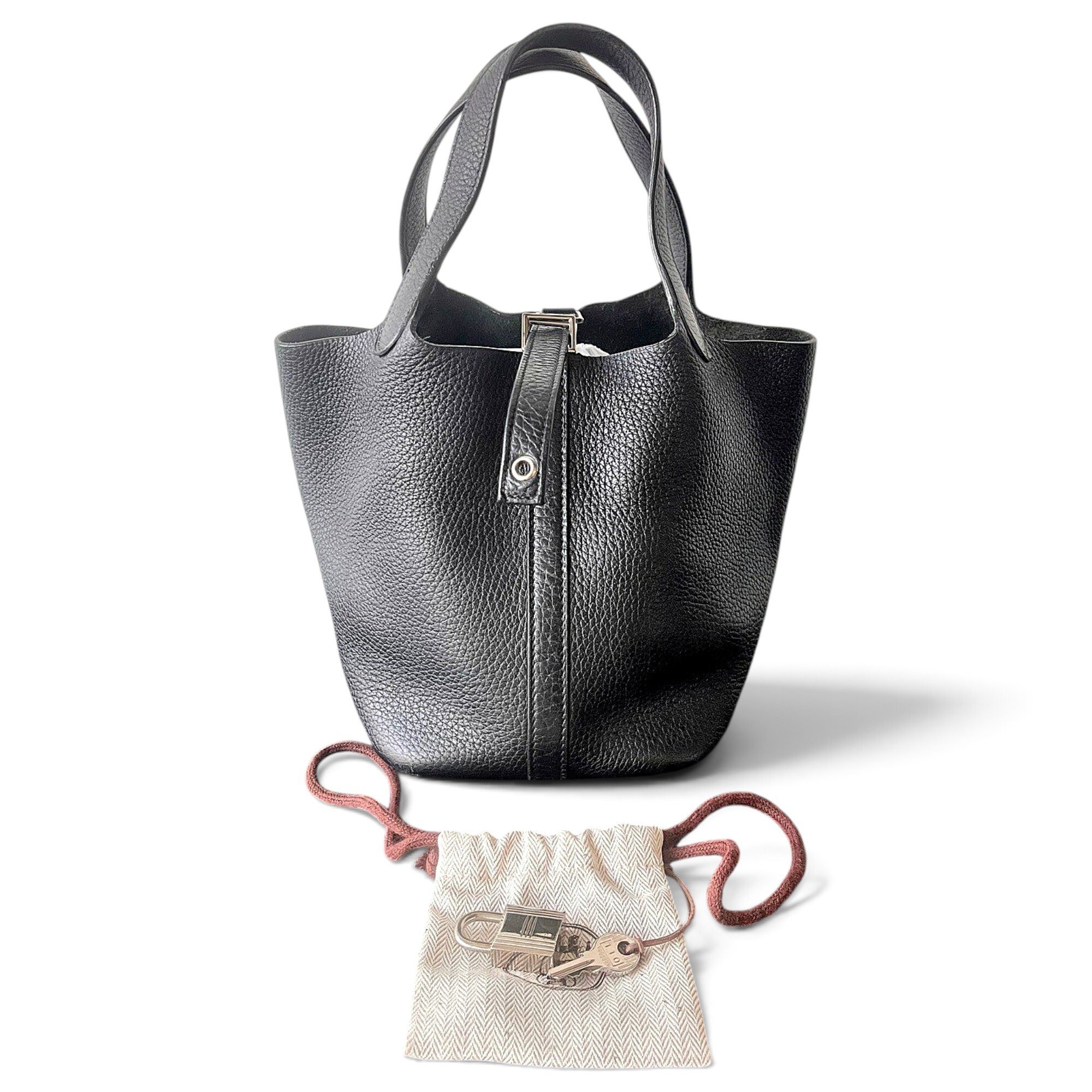 Picotin leather handbag