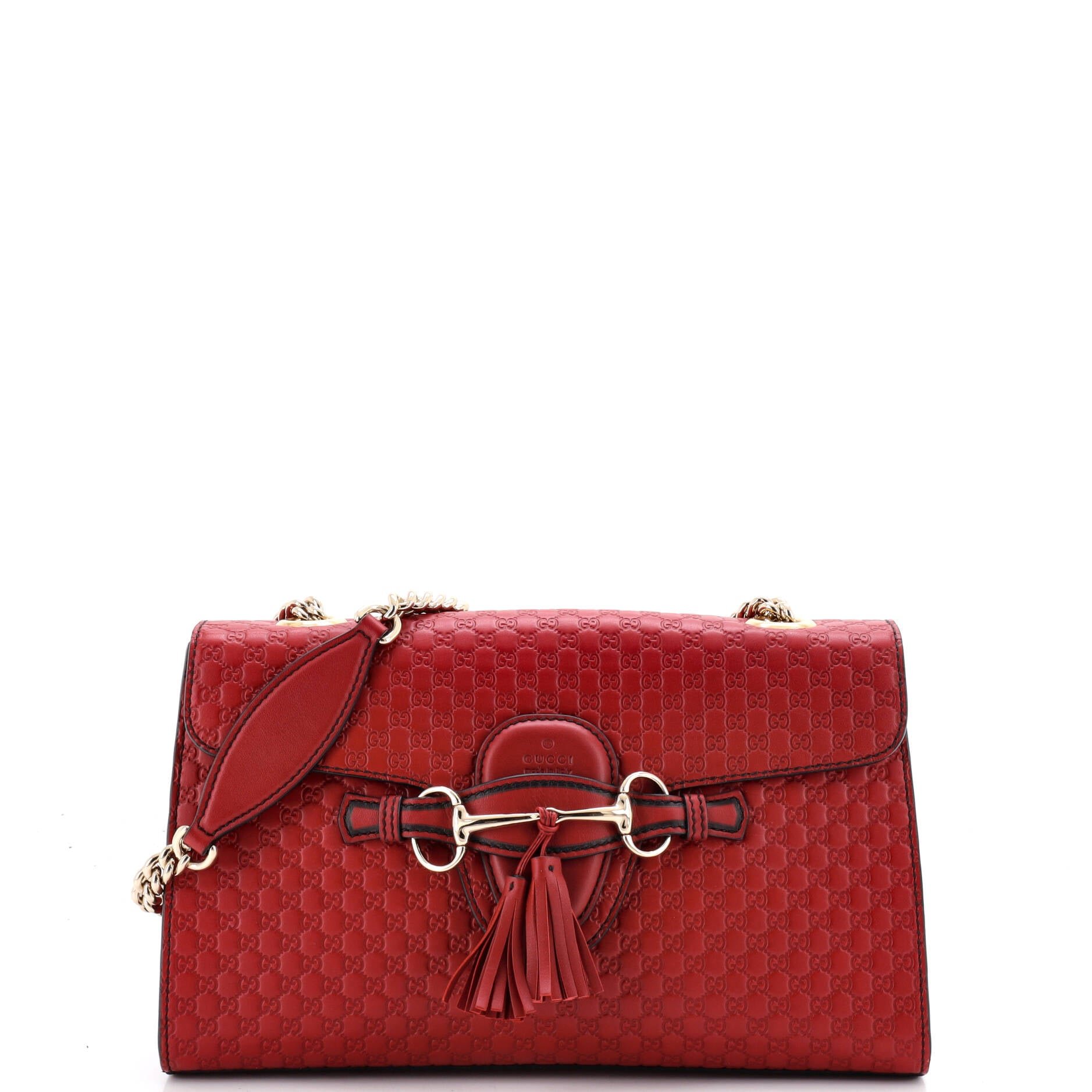 Emily Chain Flap Bag Microguccissima Leather Medium