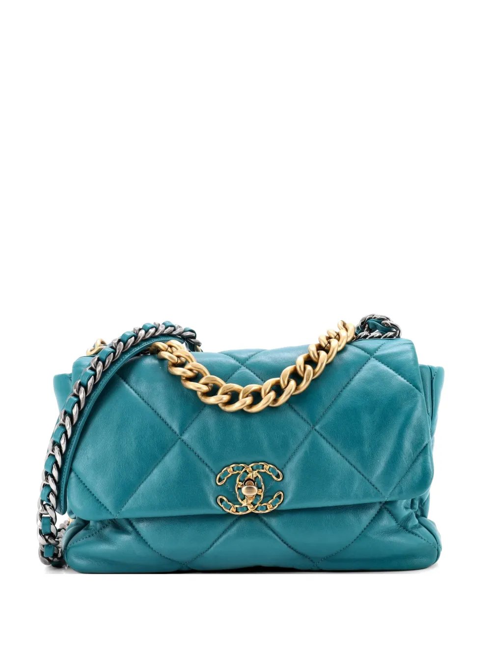19 Flap Bag Quilted Leather Large crossbody bag