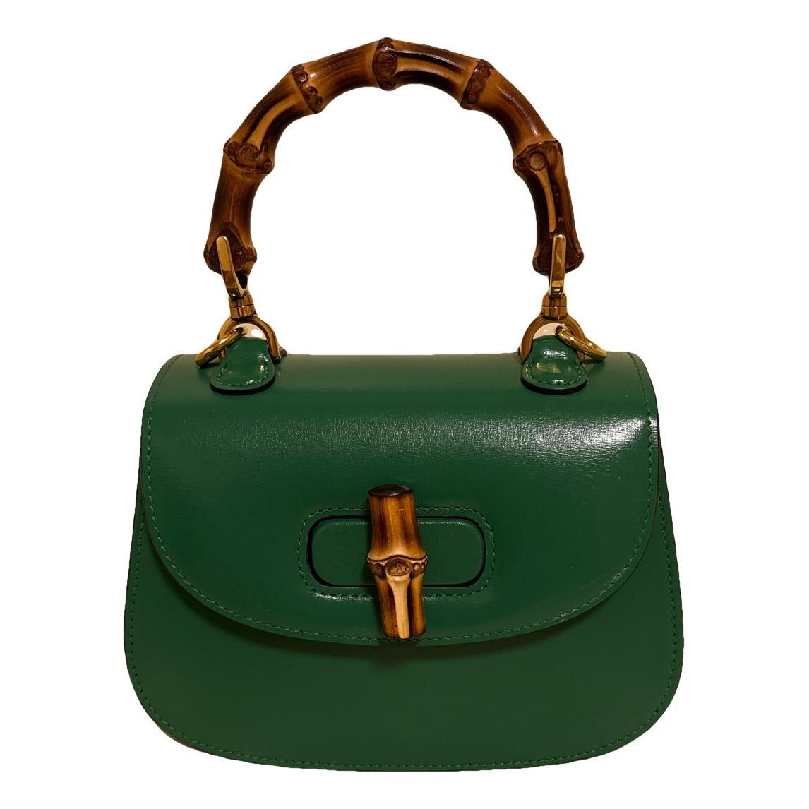 Convertible Bamboo Top Handle leather handbag