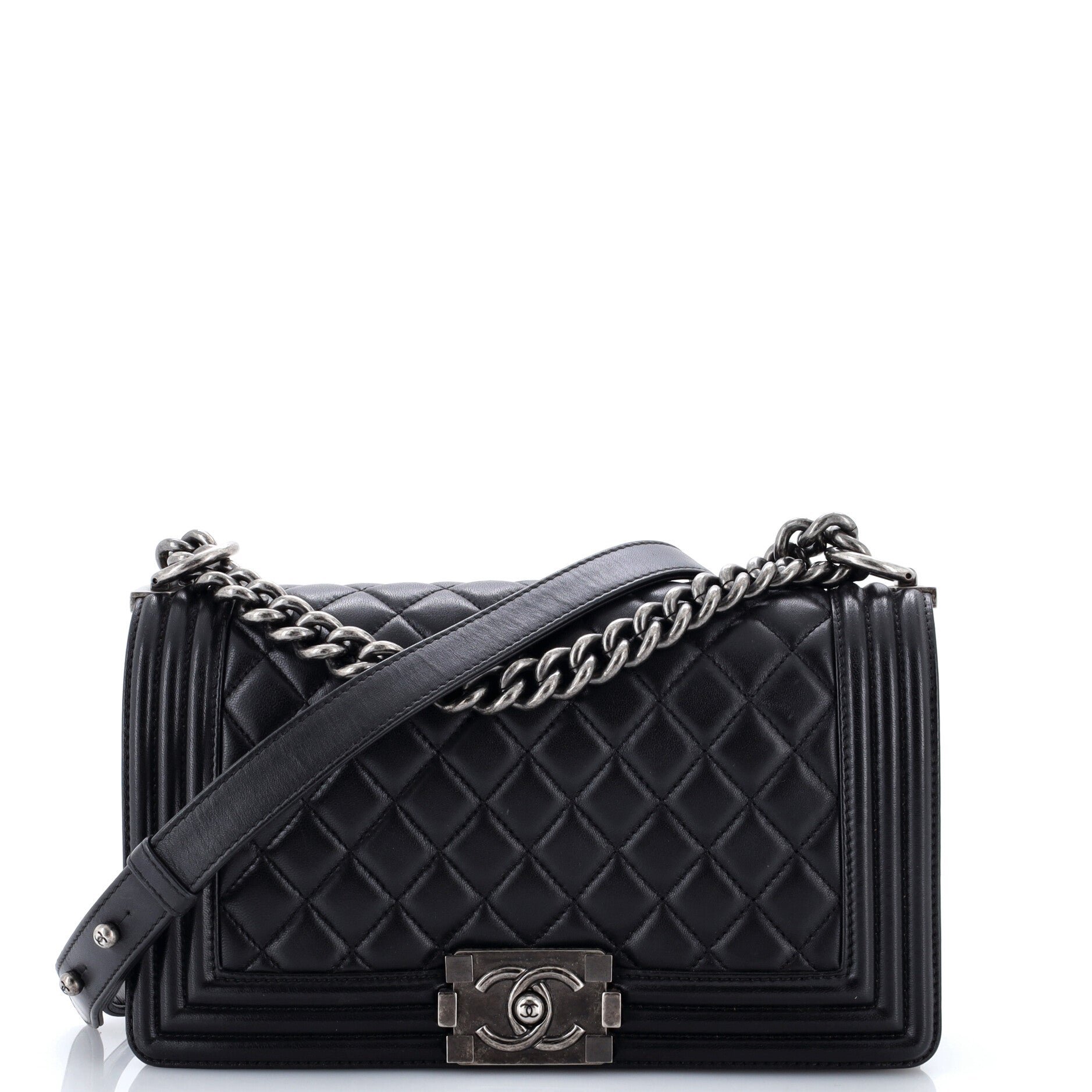 Boy Flap Bag Quilted Lambskin Old Medium