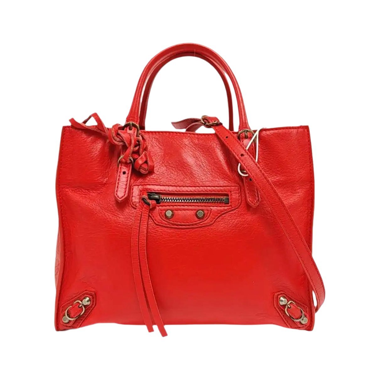 Papier leather handbag