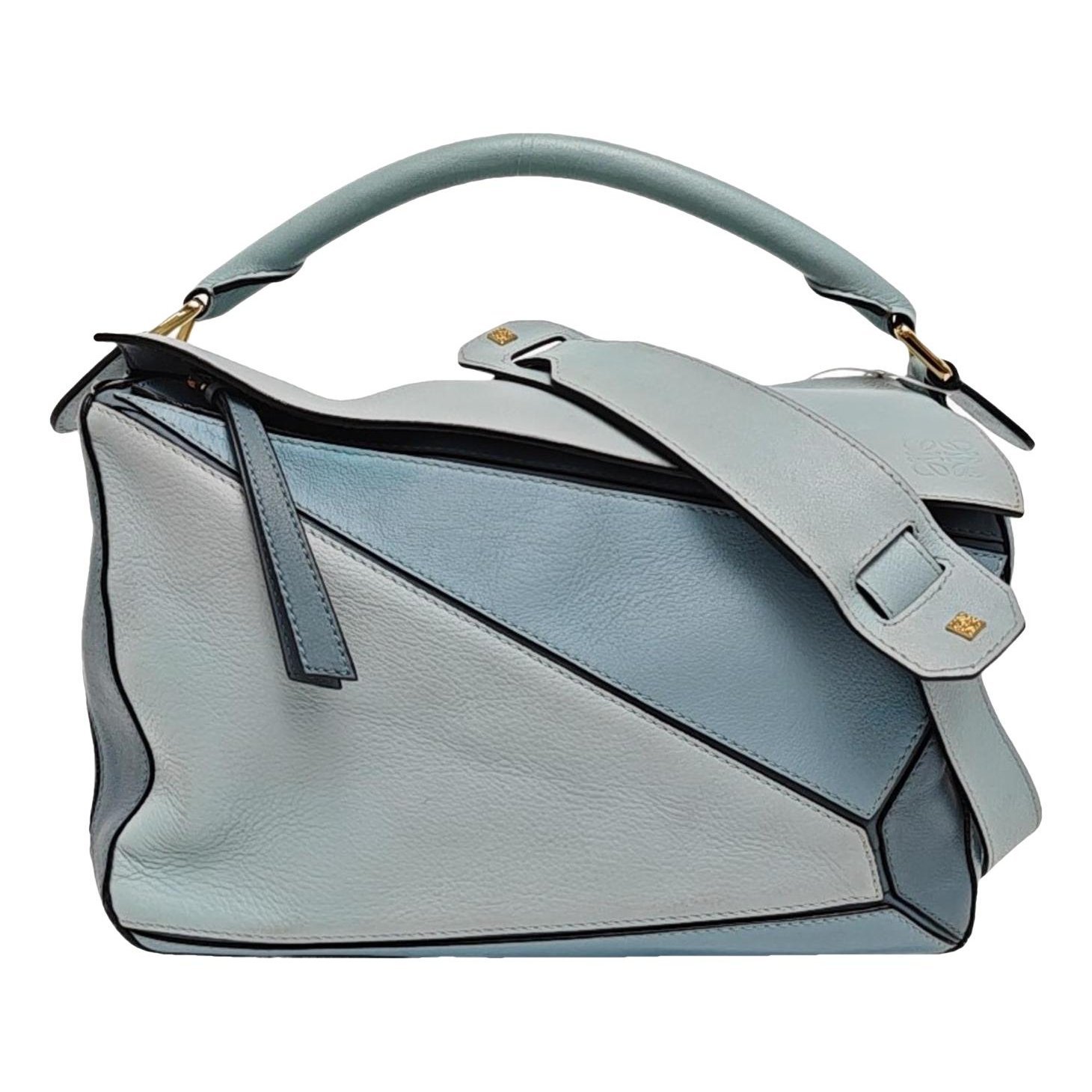 Puzzle leather handbag