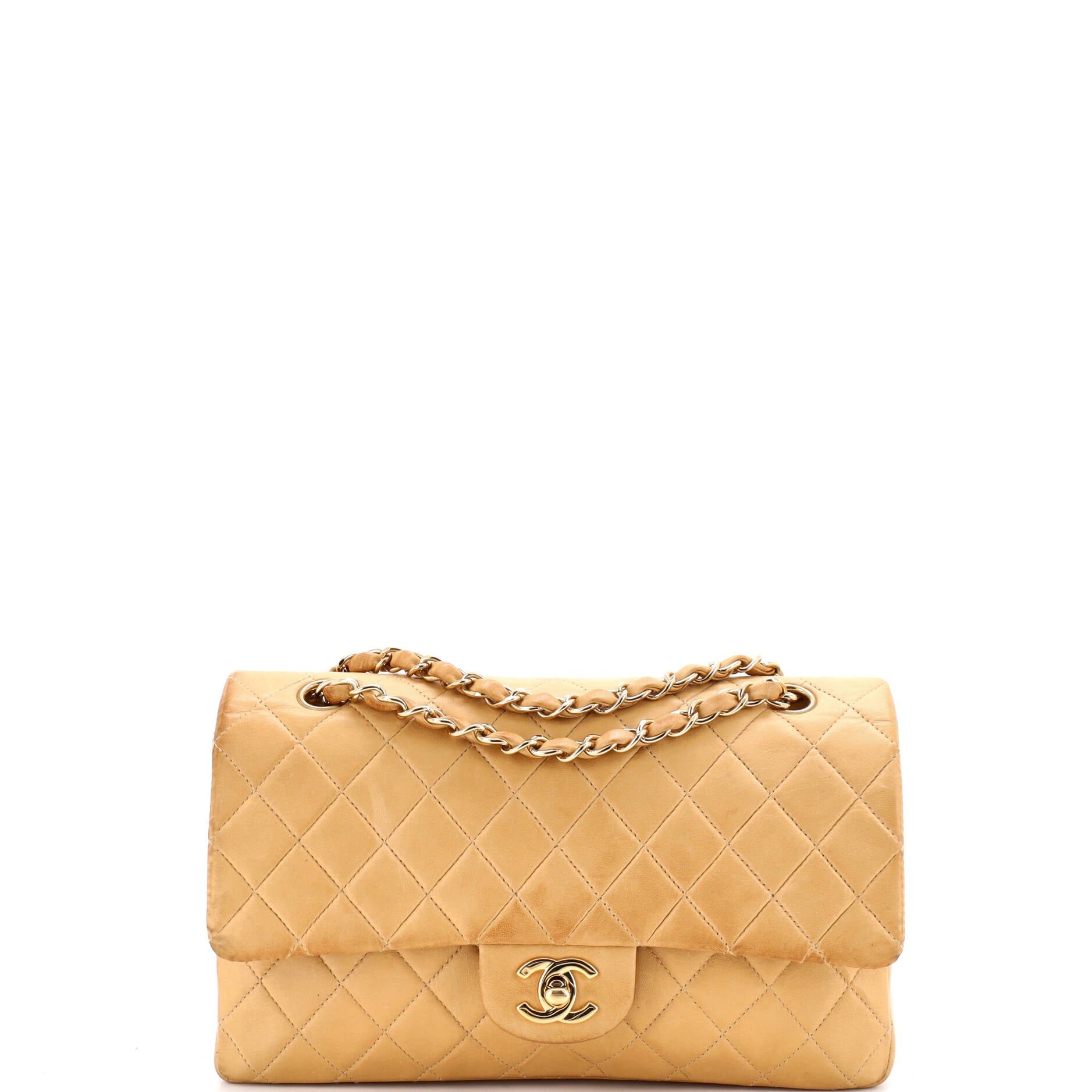 Vintage Classic Double Flap Bag Quilted Lambskin Medium