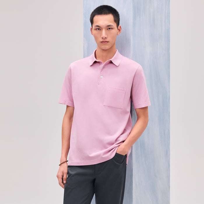 Rose Clair H Embroidered Buttoned Polo Shirt