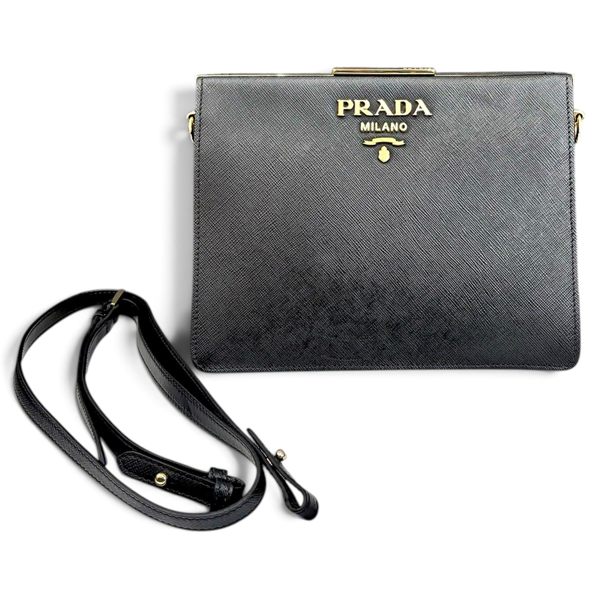 Light Frame leather crossbody bag