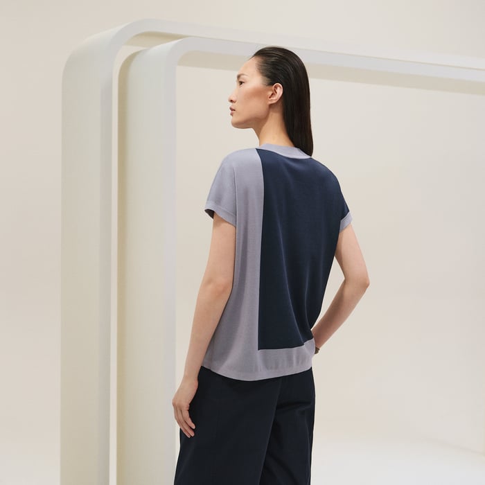 Bleu Noir "Brides De Gala" Short-sleeve Sweater