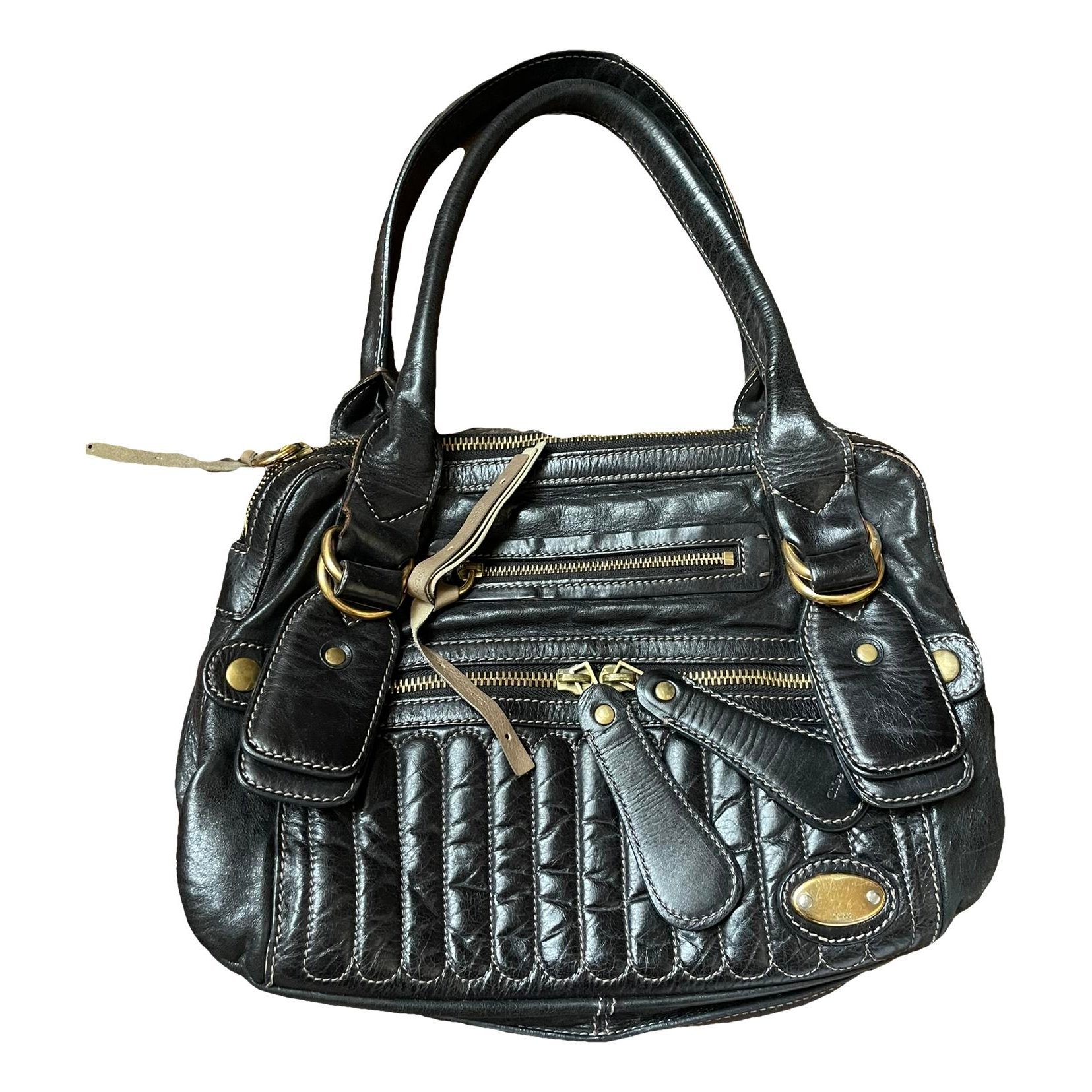Bay leather handbag