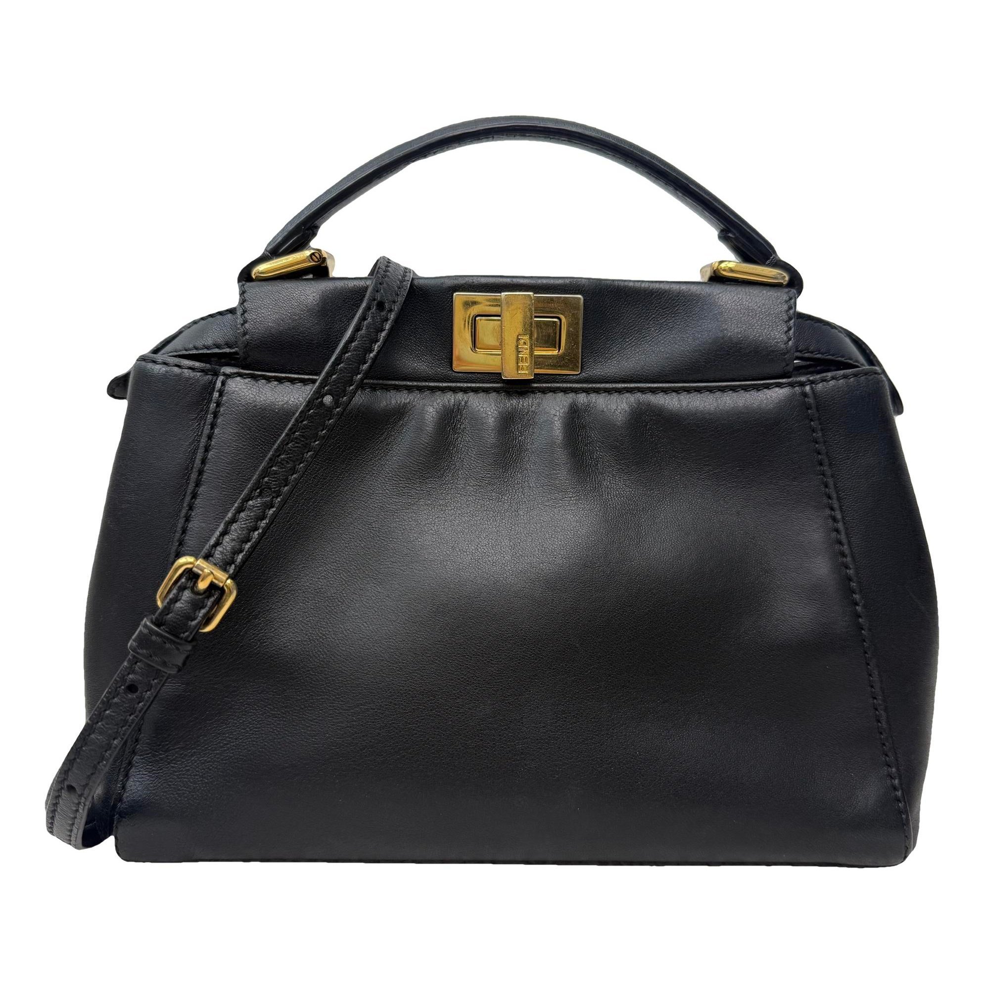 Peekaboo leather handbag