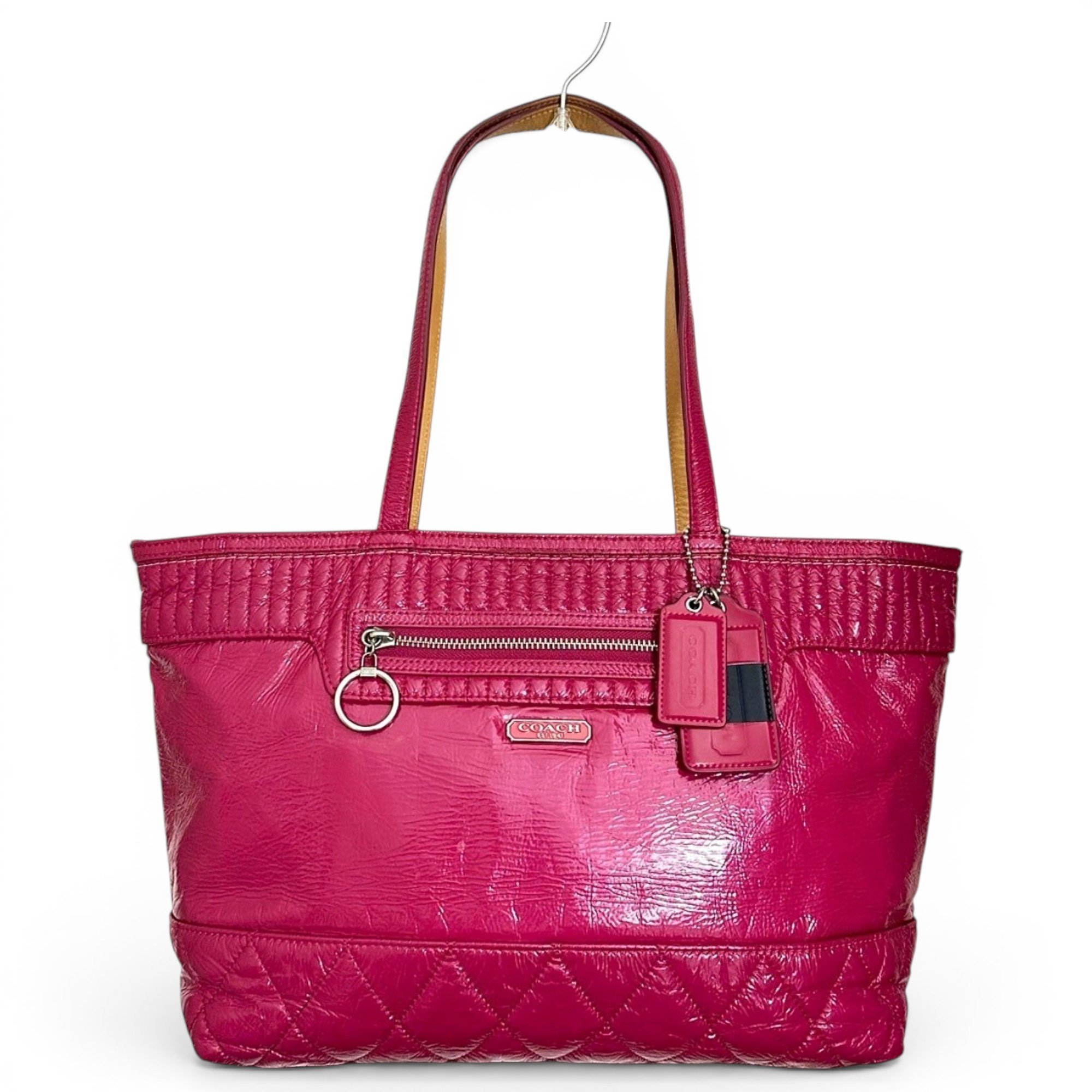 Patent leather tote