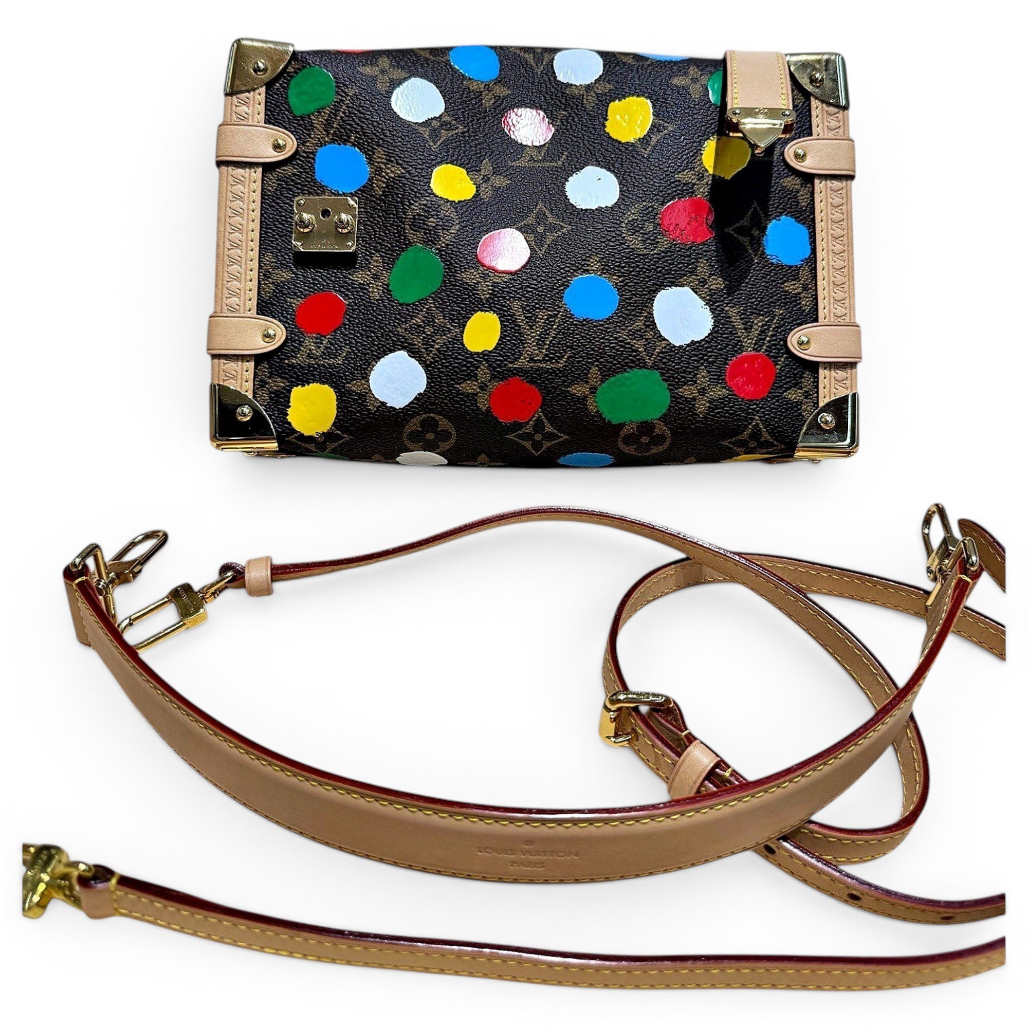 Side Trunk leather handbag