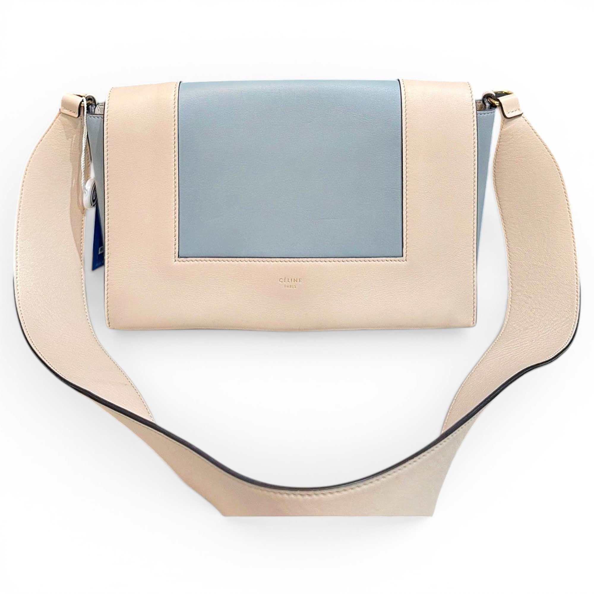 Frame leather handbag