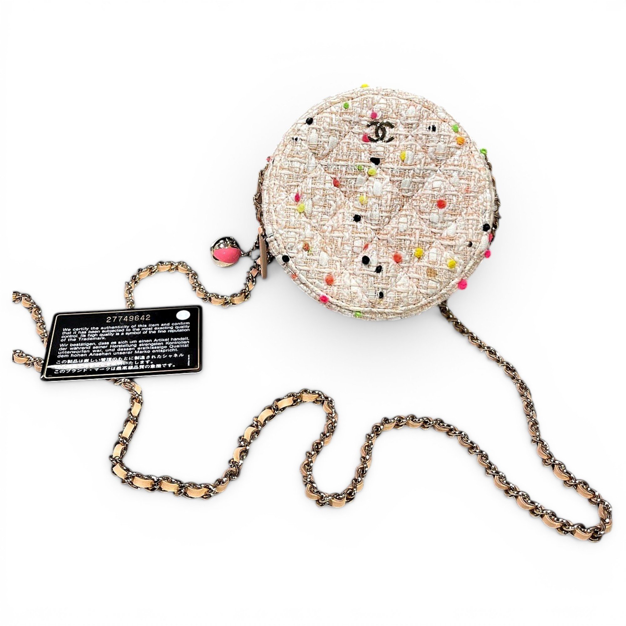 Trendy CC Vanity tweed handbag