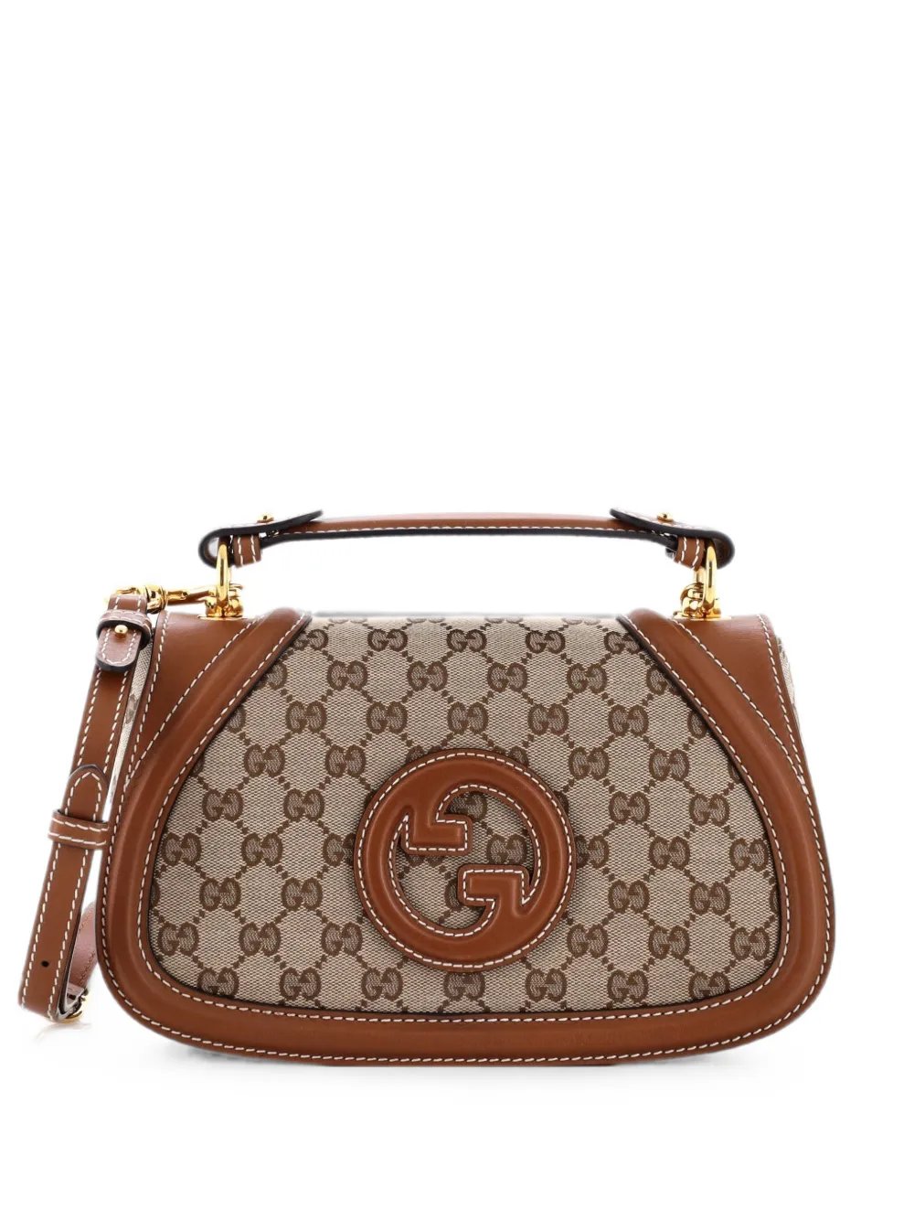 Blondie NM Top Handle Bag GG Coated Canvas with Leather Medium shoulder bag