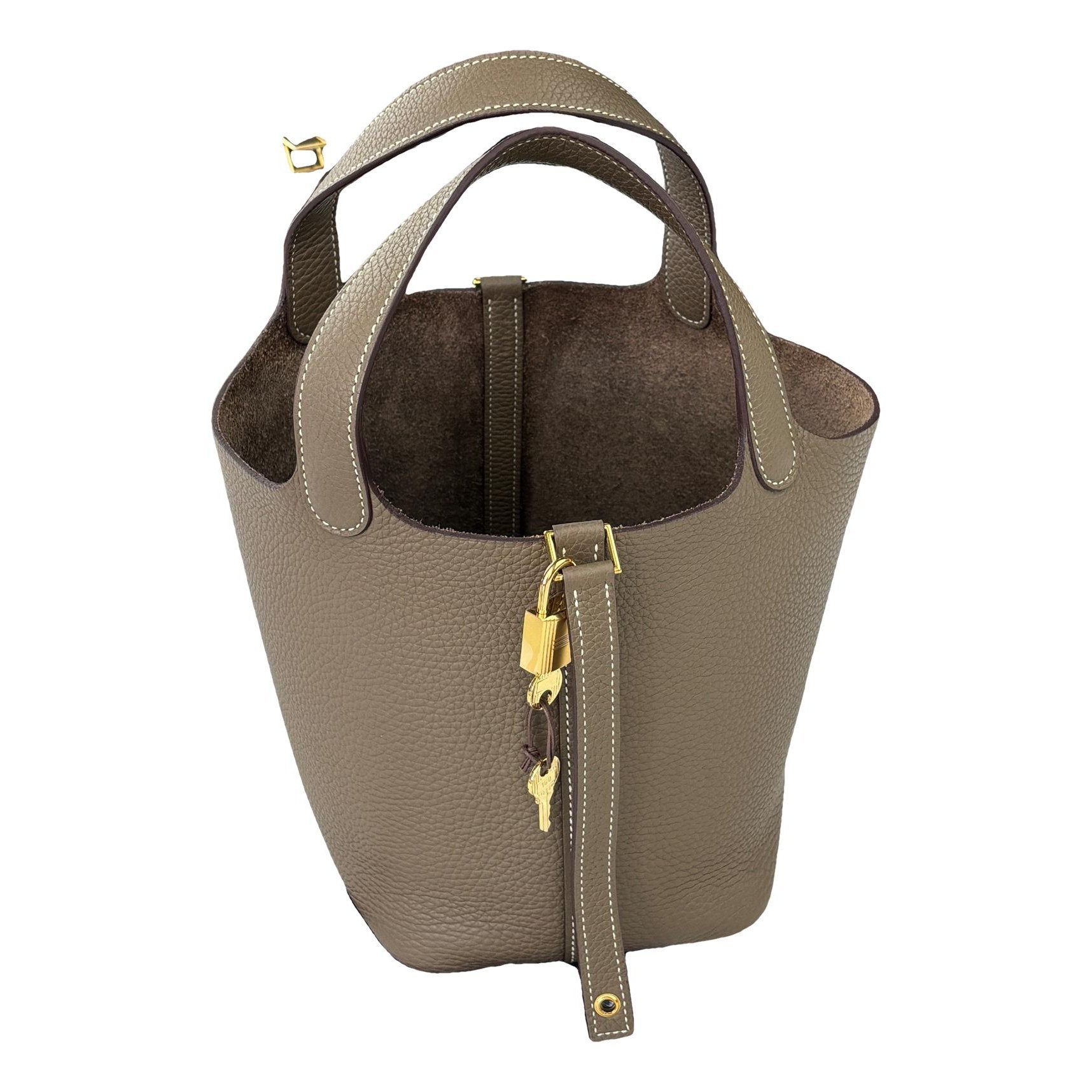 Picotin leather tote