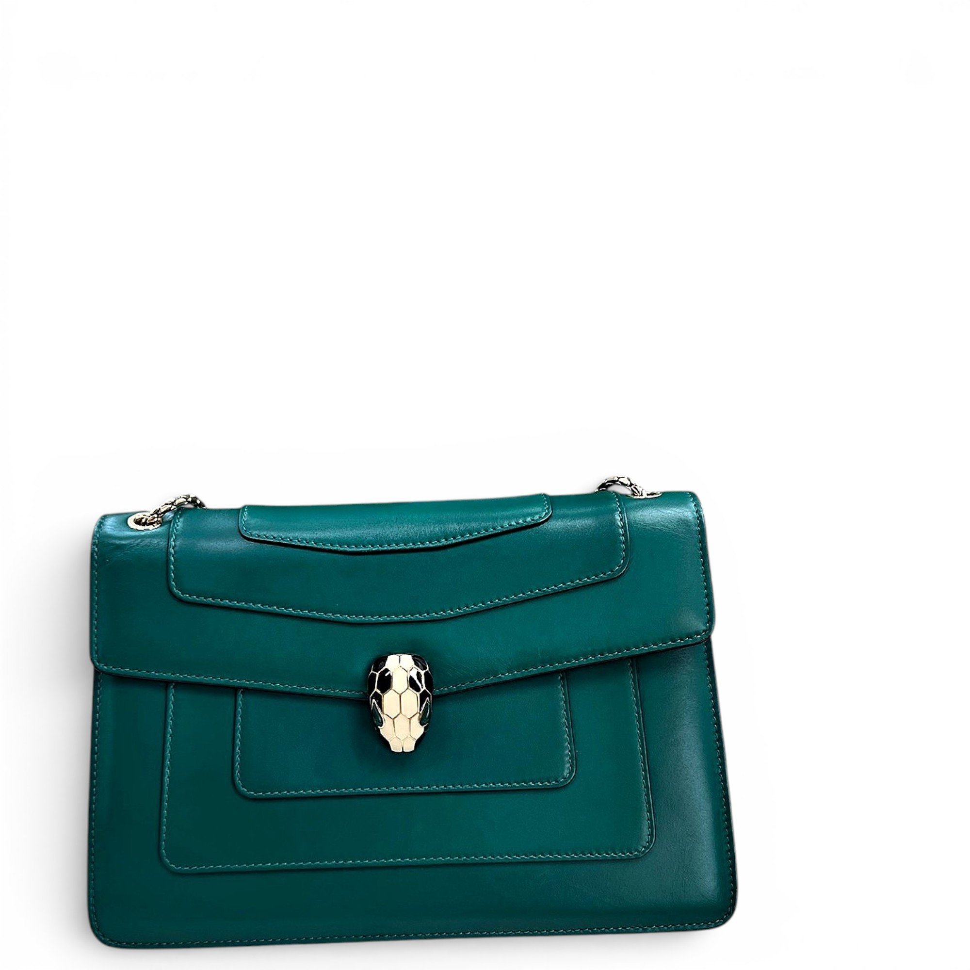 Serpenti leather handbag
