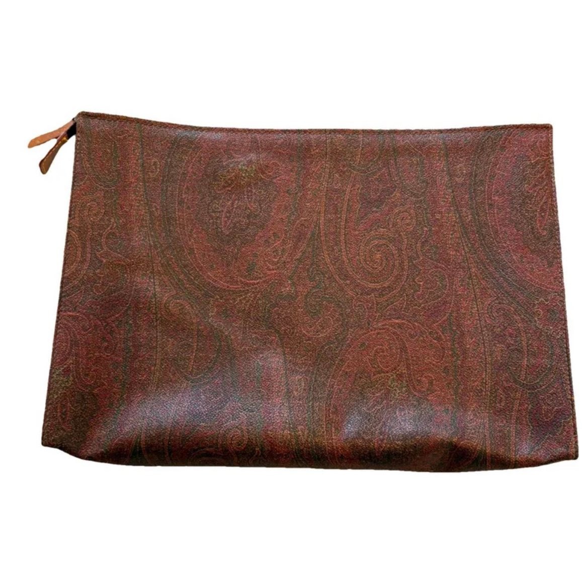 Leather clutch bag