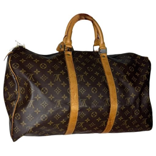 Keepall leather travel bag