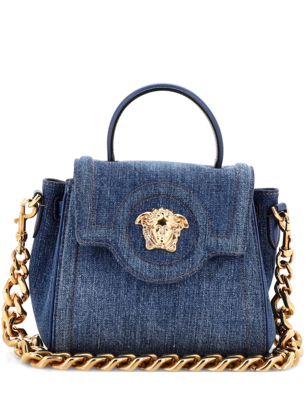 La Medusa Top Handle Bag Denim Small shoulder bag