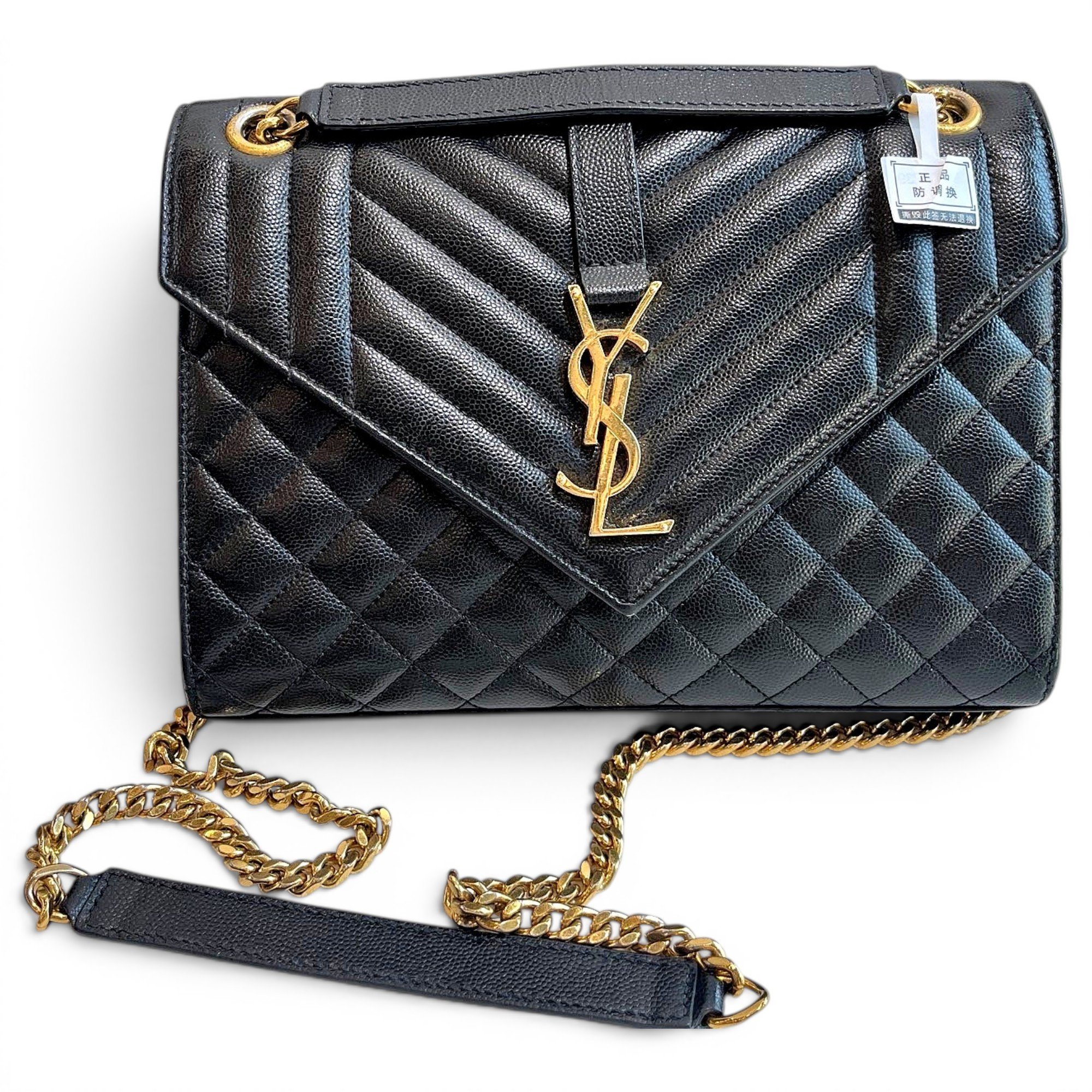 Envelope leather handbag