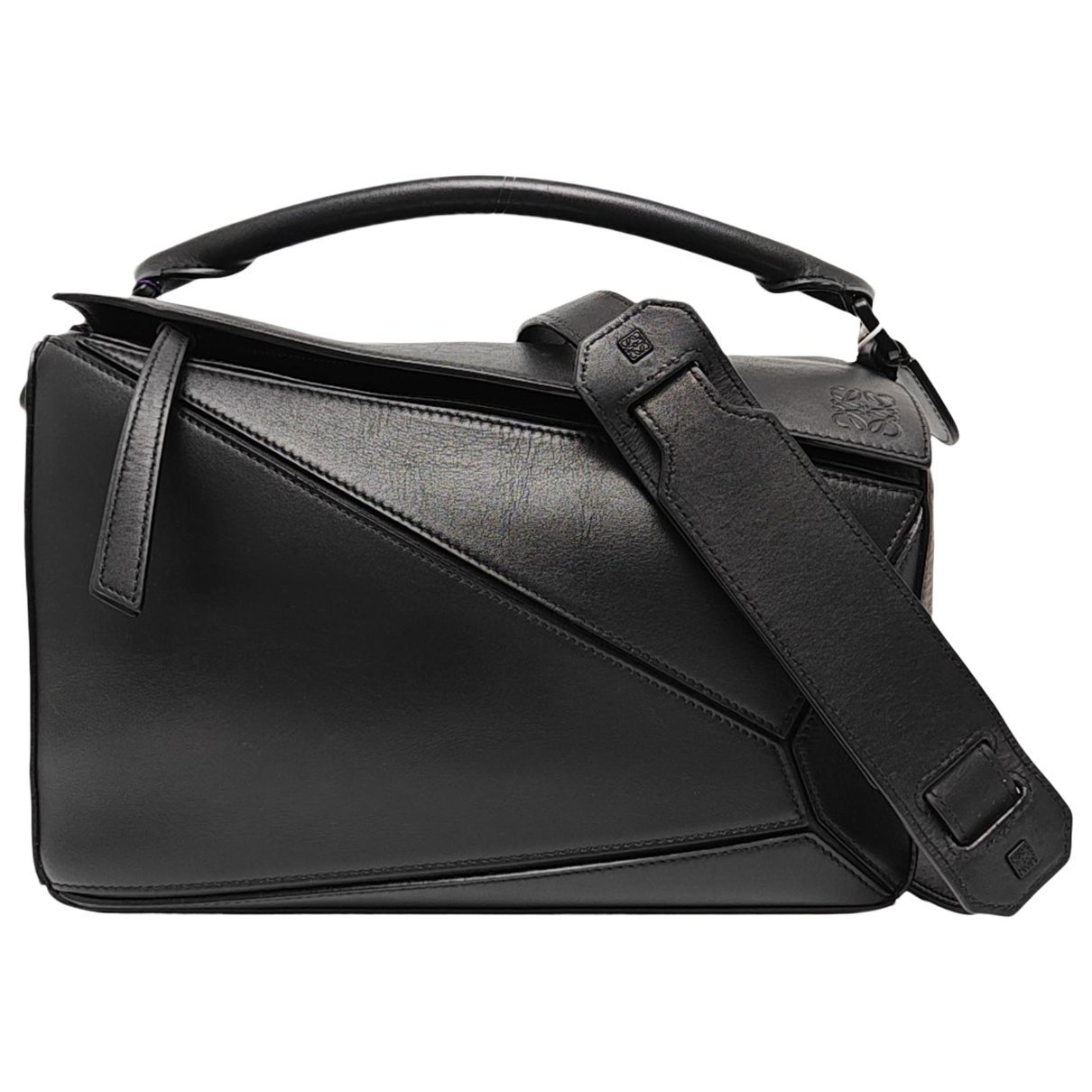 Puzzle leather handbag