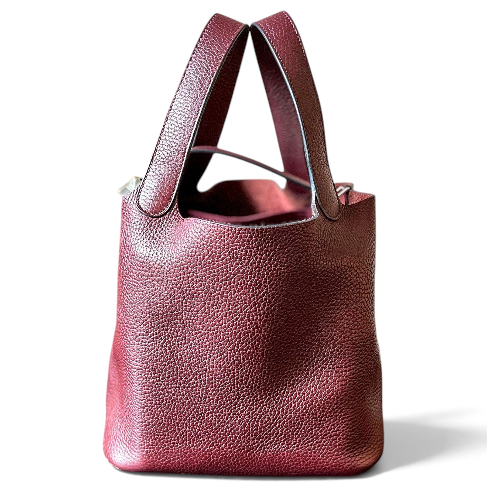 Picotin leather tote