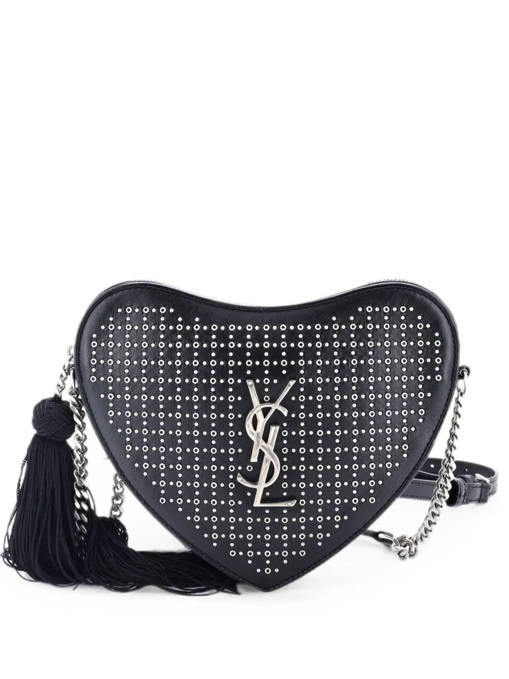 Love Heart Tassel Chain Bag Studded Leather Small shoulder bag