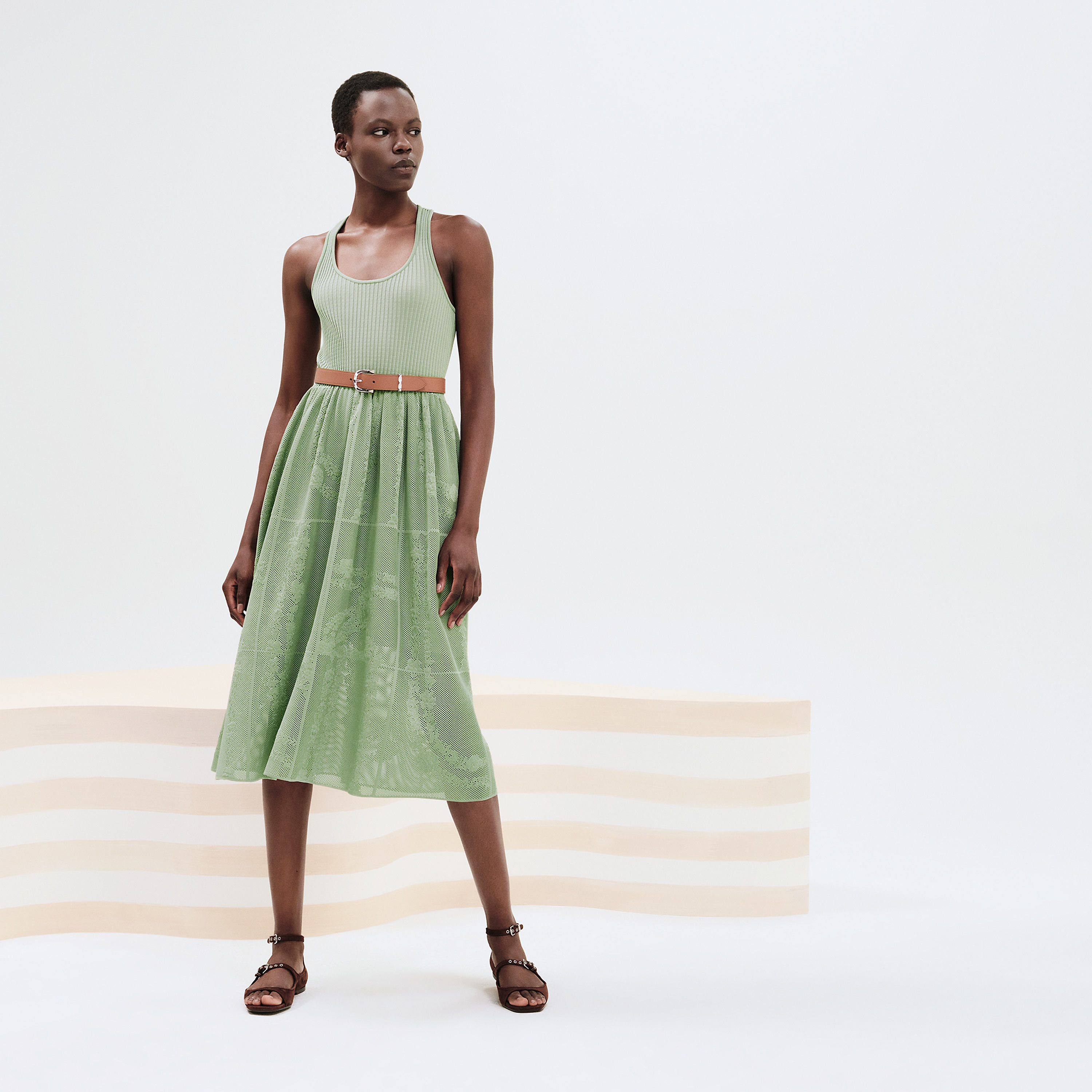 "En Desordre a Fleurs" draped long dress